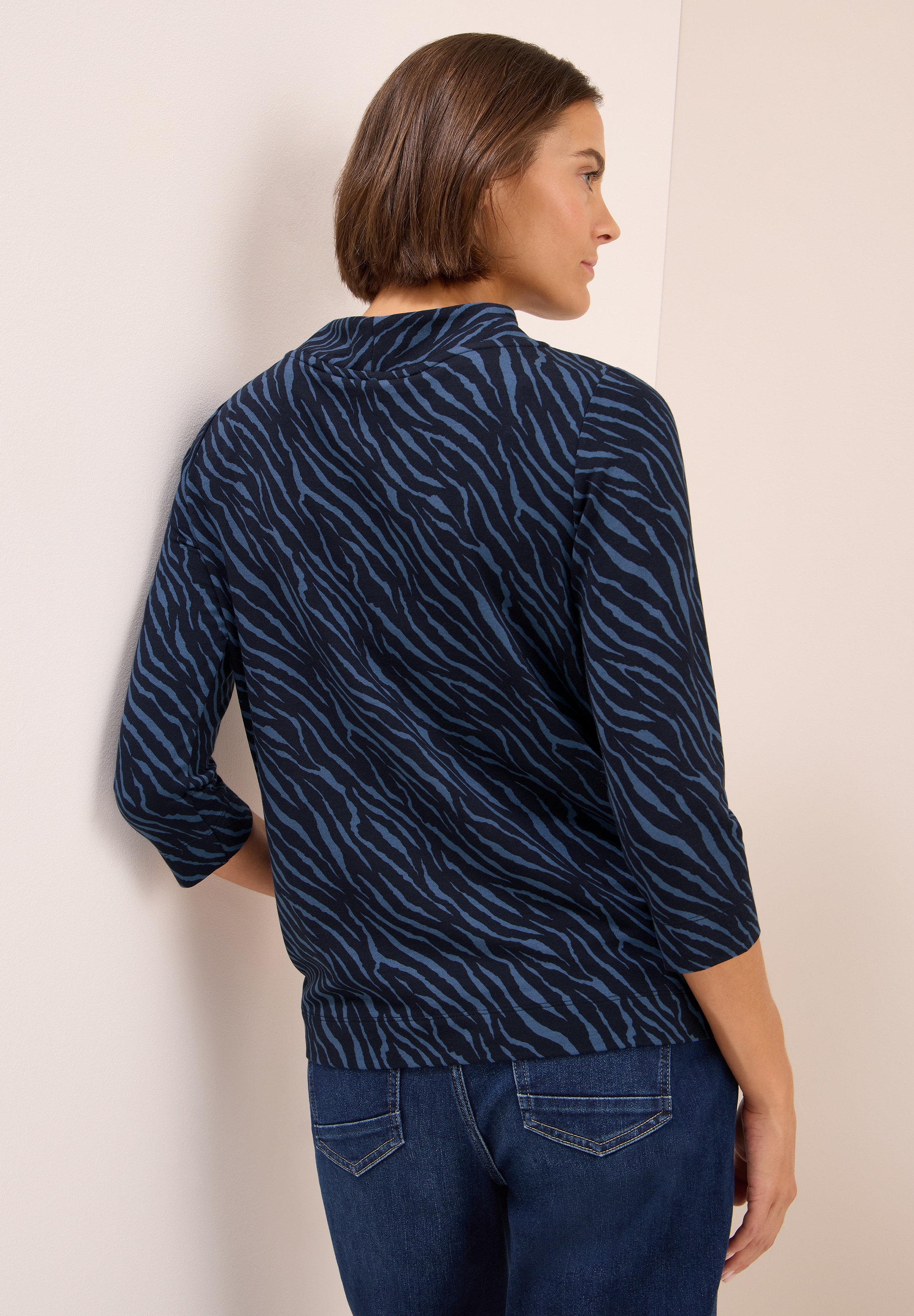 Cecil 3/4-Arm-Shirt, mit Minimal Animal-Print