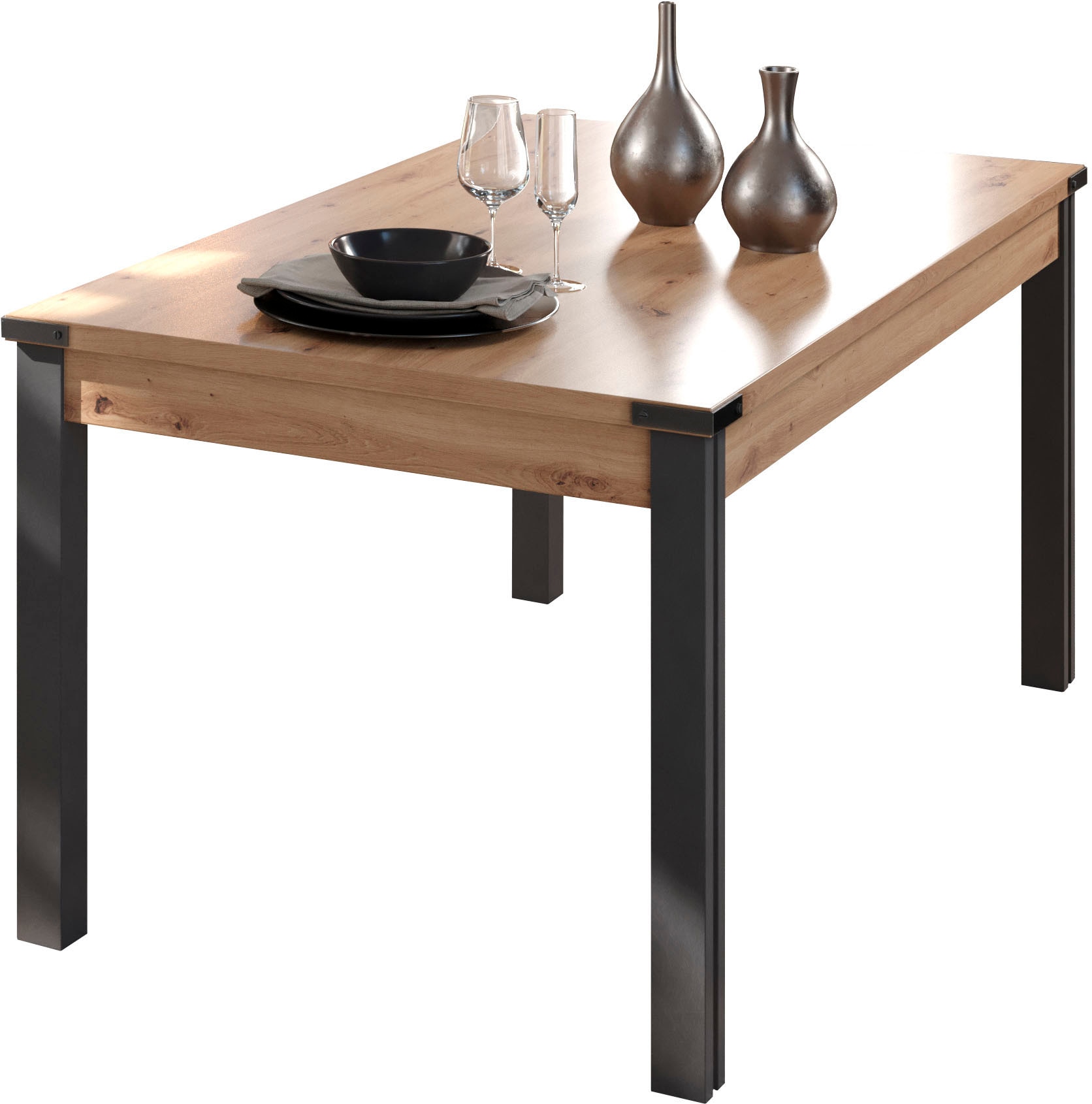 Home affaire Esstisch »Mia« 1 Stk. tlg. Esszimmertisch, rechteckige Form - (B/T/H) 160/90/77 cm