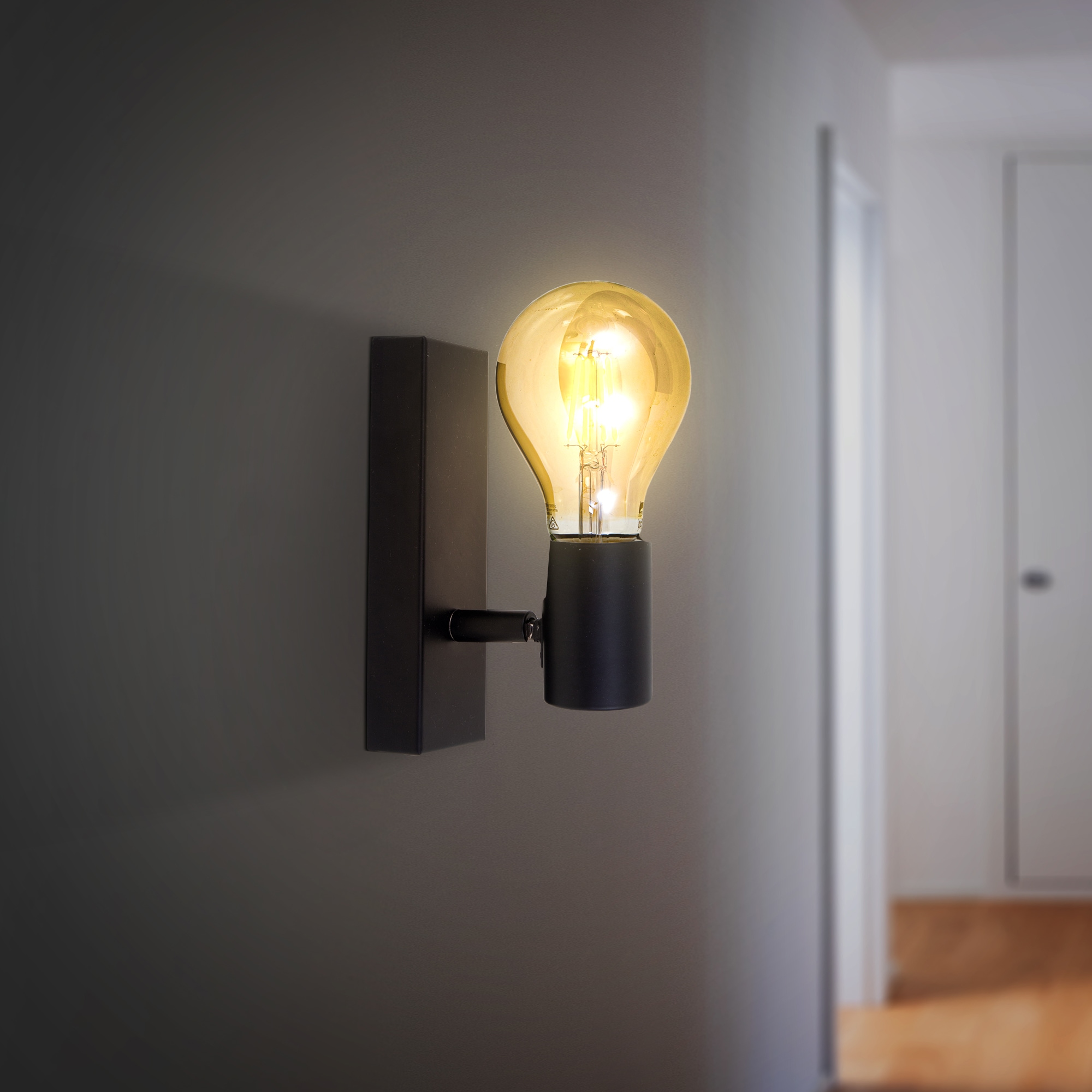 B.K.Licht LED Wandleuchte, 1 Vintage matt flammig-flammig, kaufen Industrie Flur Retro Wohnzimmer BAUR | E27 Wandspot Wandlampe