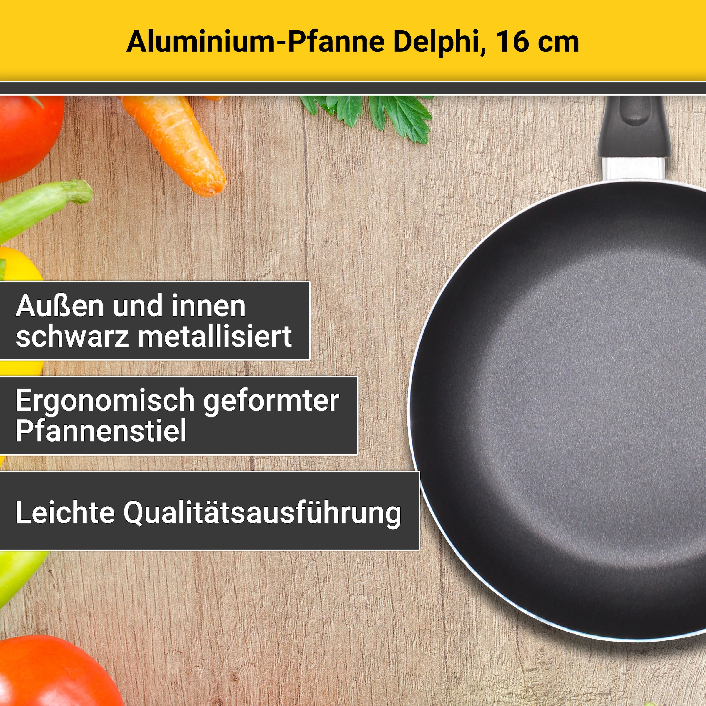 Krüger Bratpfanne »Delphi«, Aluminium, (1 tlg.), Induktion