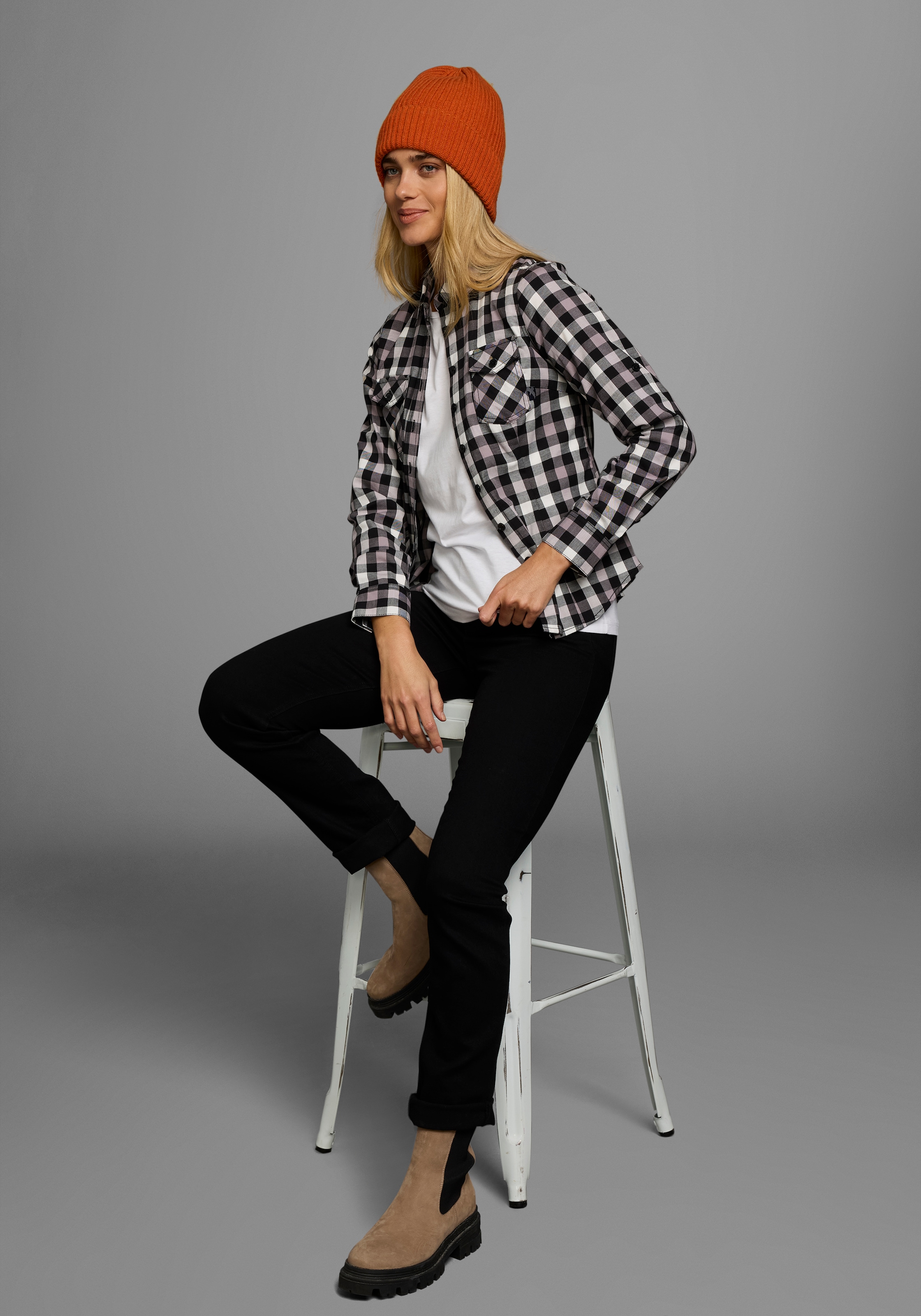 Arizona Karobluse, Lässiger-Holzfäller-Look