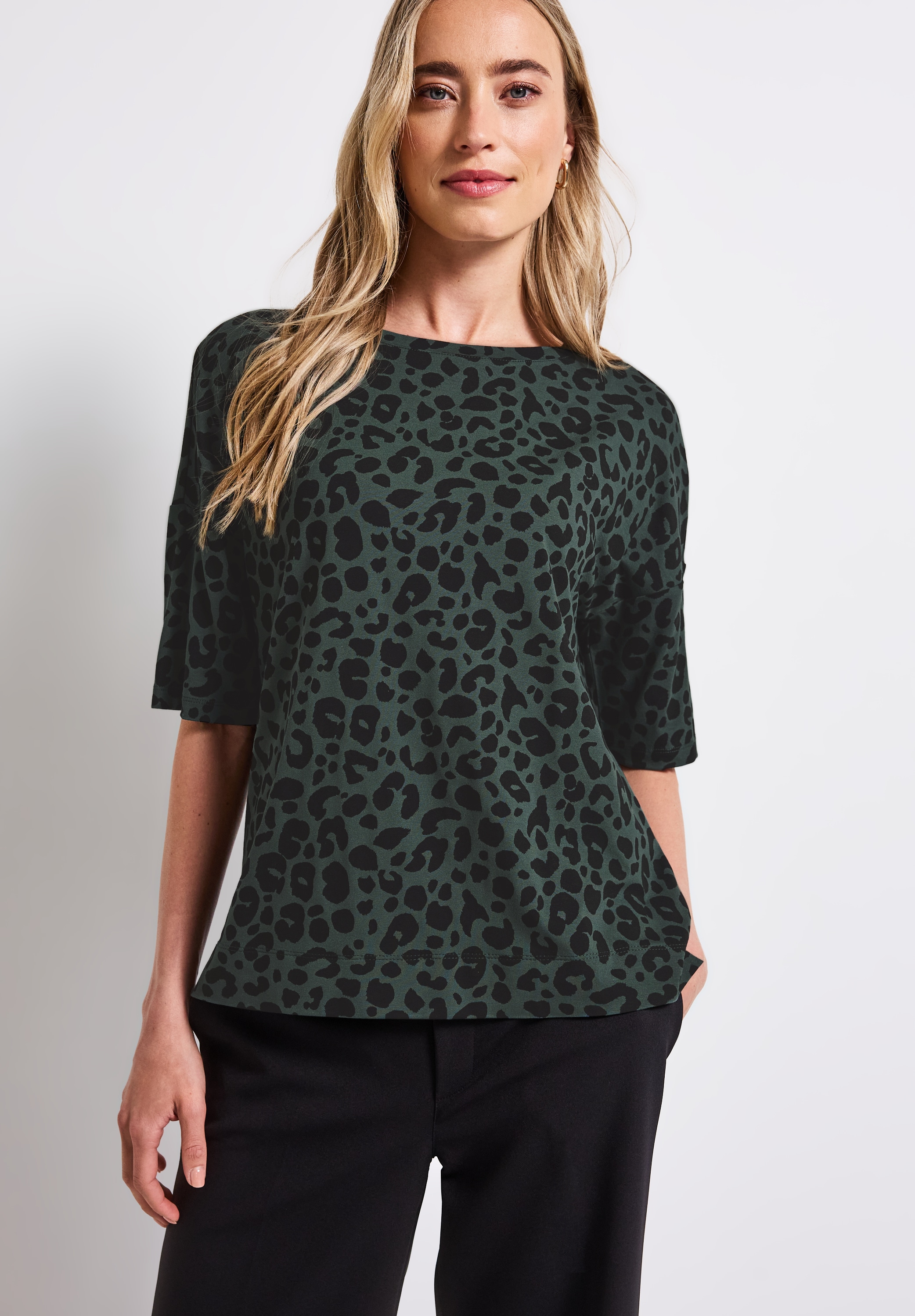 STREET ONE T-Shirt "NEW CRISTA", im Leo-Look günstig online kaufen