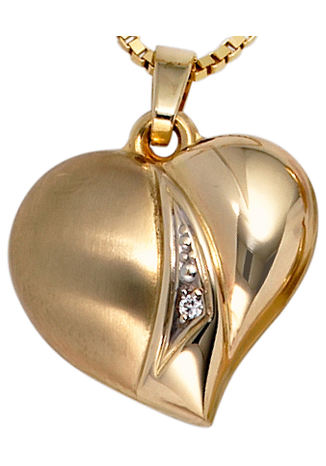 JOBO Herzanhänger »Anhänger Herz« ()  333 Gold mit Zirkonia