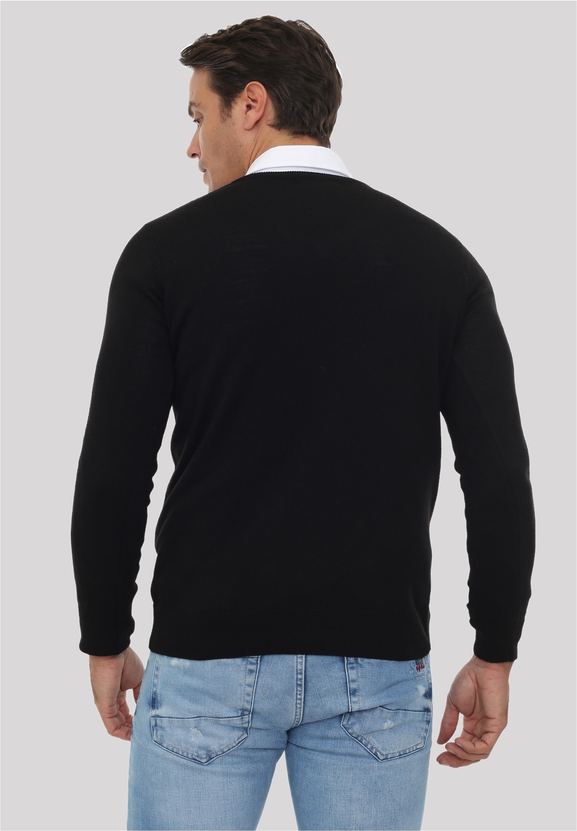 SIR RAYMOND TAILOR Strickpullover »Erky«, (1 tlg.), mit klassischem V-Ausschnitt
