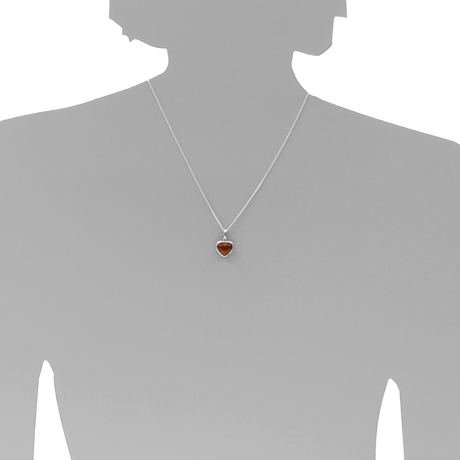 OSTSEE-SCHMUCK Kette mit Anhänger »- Herz 13 mm - Silber 925/000 - Bernstein«