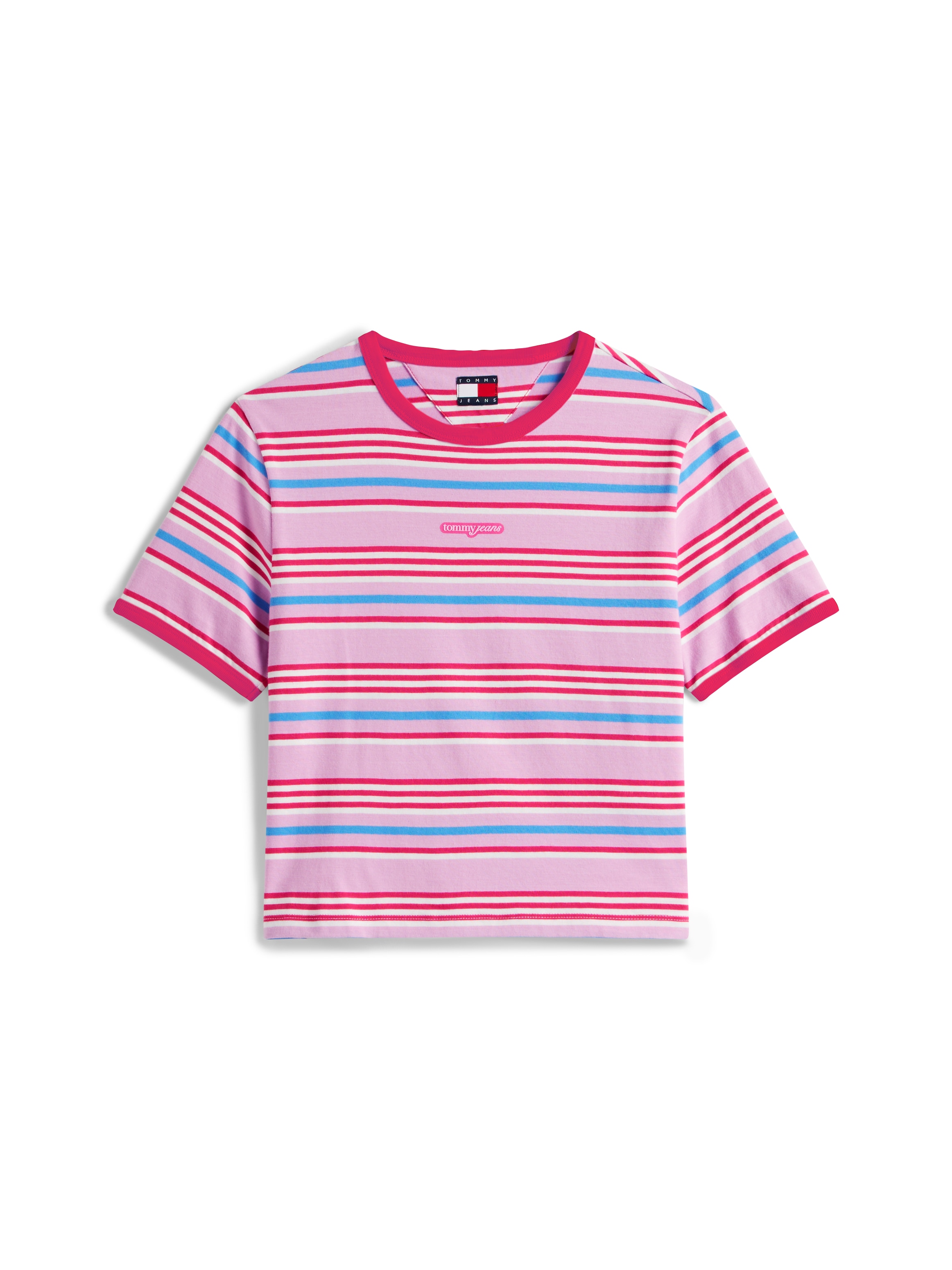 Tommy Jeans Kurzarmshirt »TJW REG SH SCRIPT STRIPE TEE«
