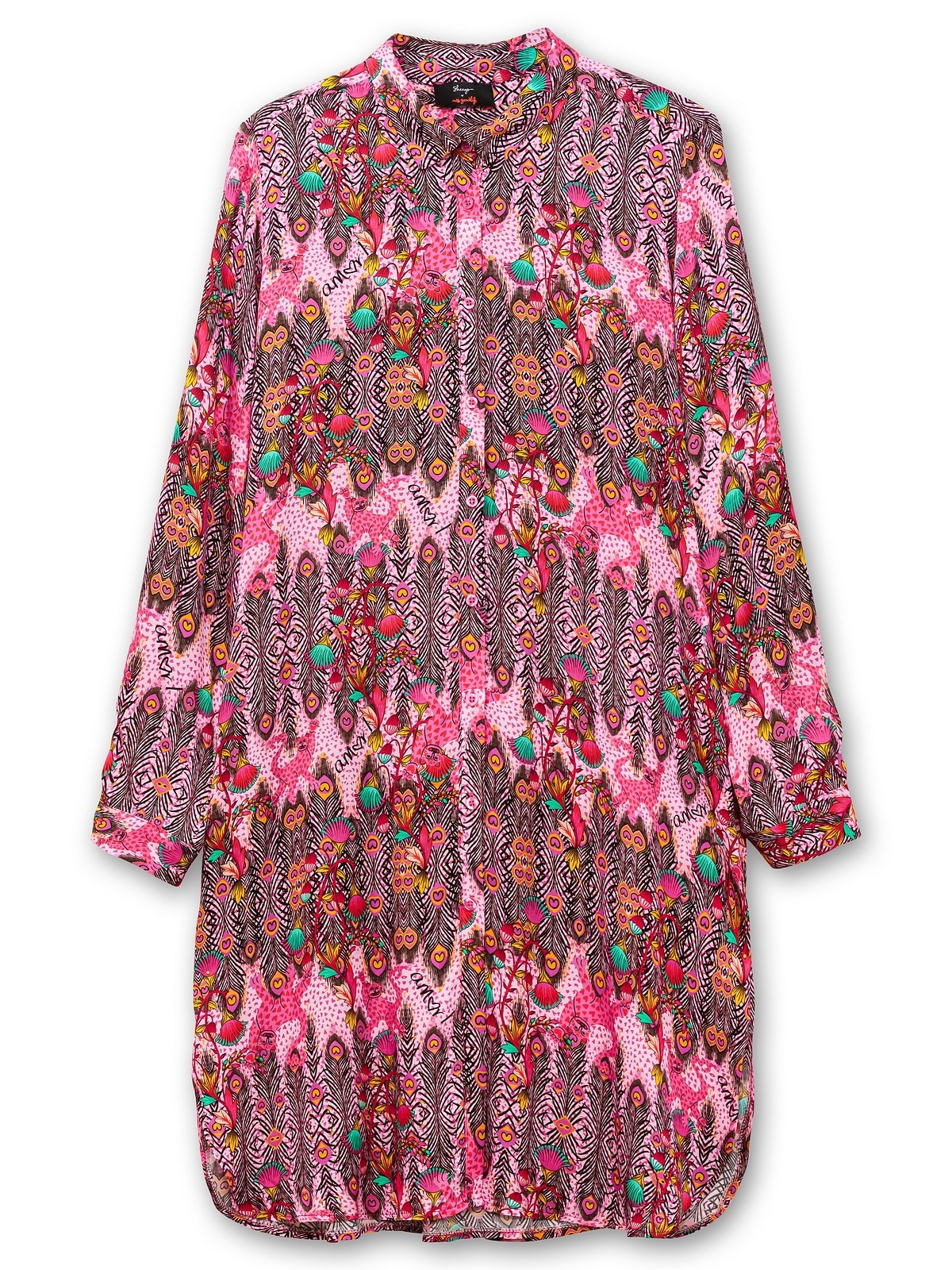 Sheego Longbluse »Große Größen«, in Oversize-Form, aus Viskose-Satin