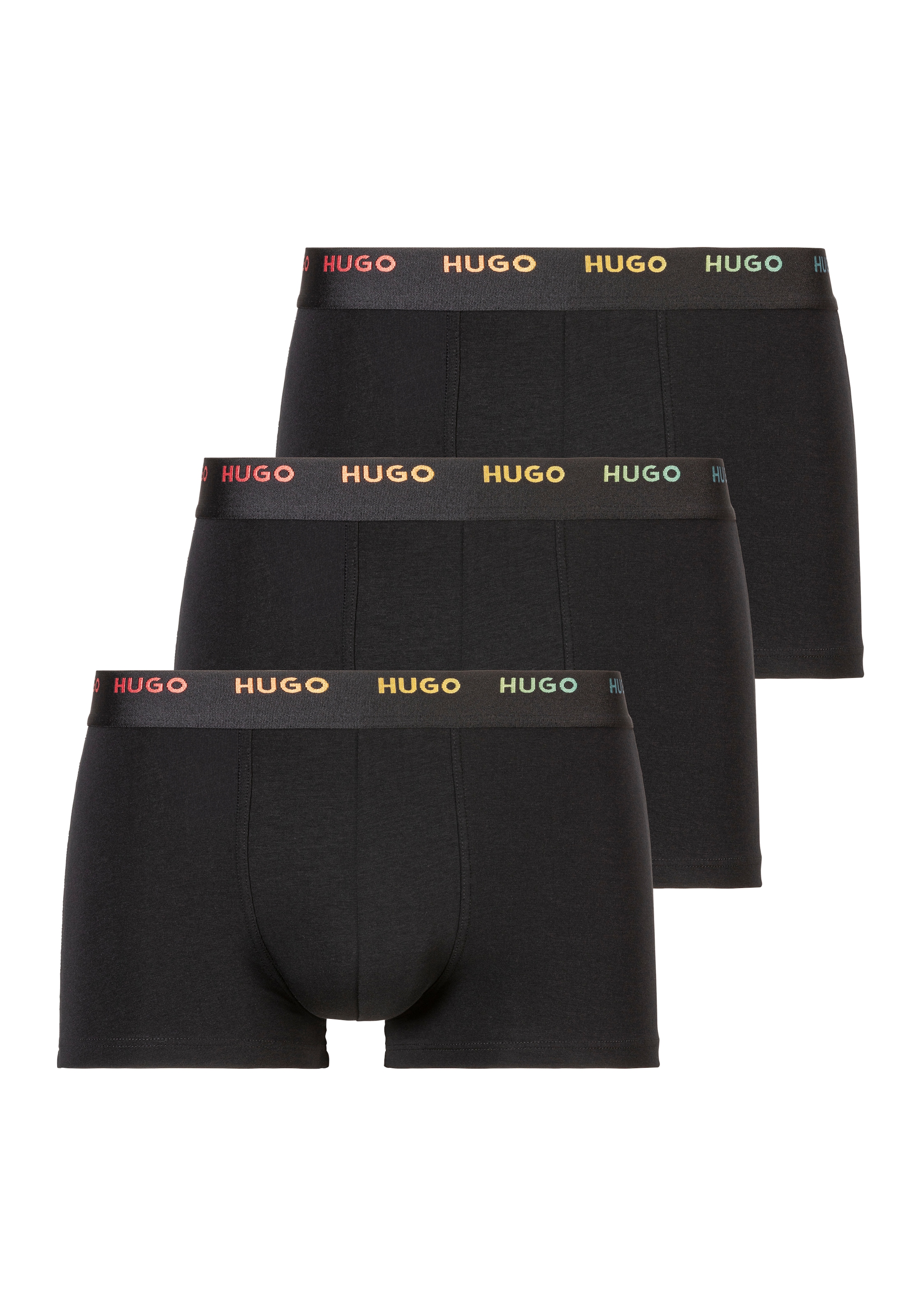 HUGO Underwear Trunk »TRUNK 5 PACK RAINBOW«, (Packung, 3 St., 3er), mit Logobund