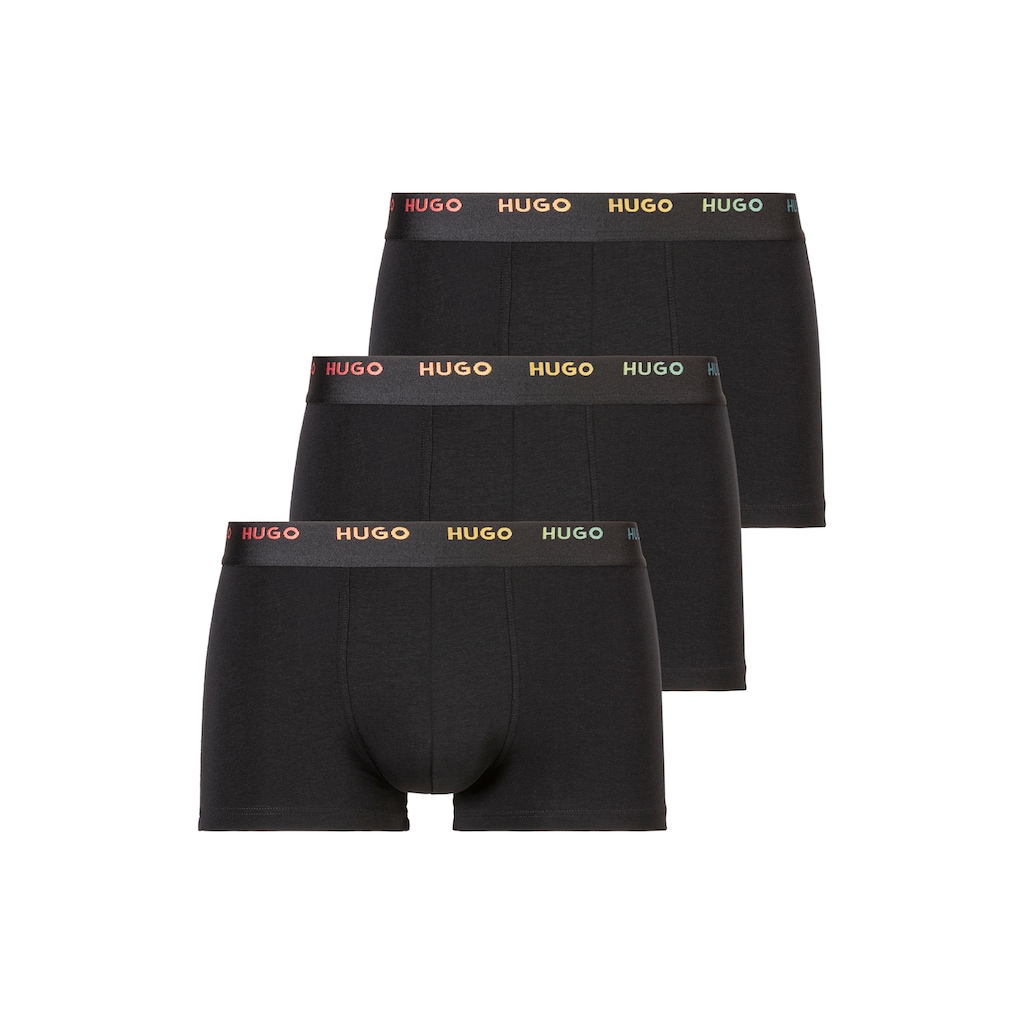 HUGO Underwear Trunk »TRUNK 5 PACK RAINBOW«, (Packung, 3 St., 3er), mit Logobund