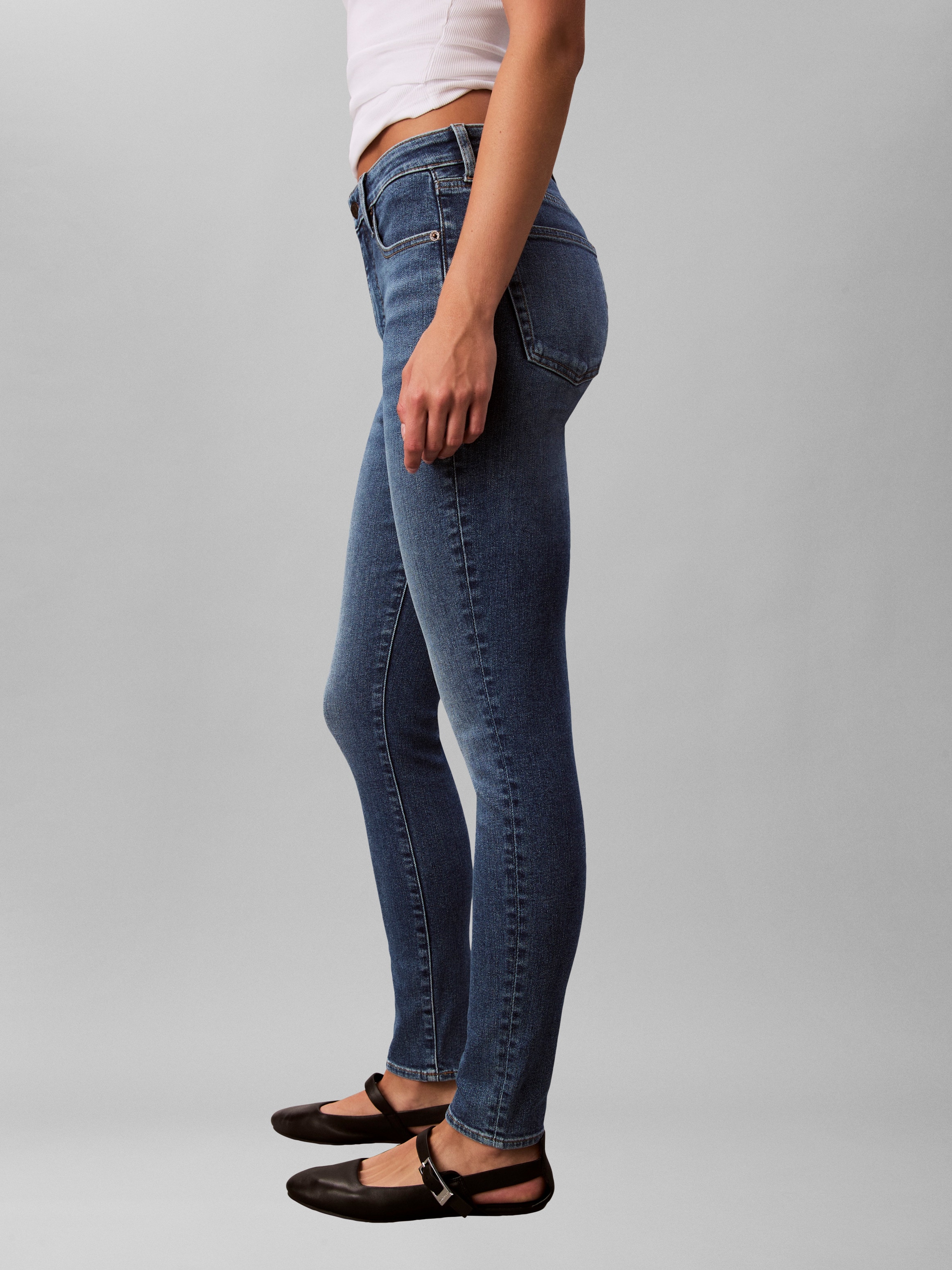 Calvin Klein High-waist-Jeans skinny fit, used washed