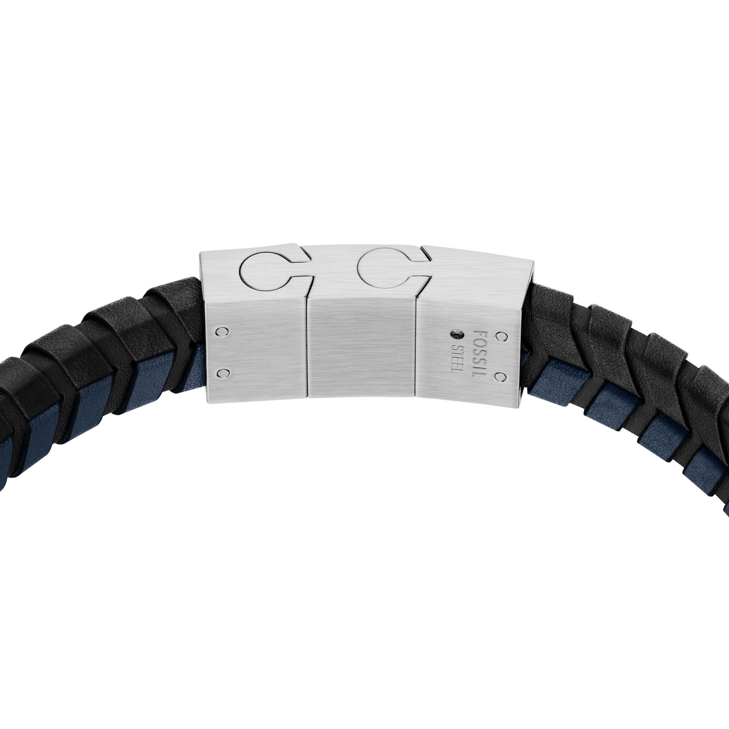 Fossil Armband »Schmuck Geschenk Edelstahl Leder Armschmuck Armkette Jewelry«