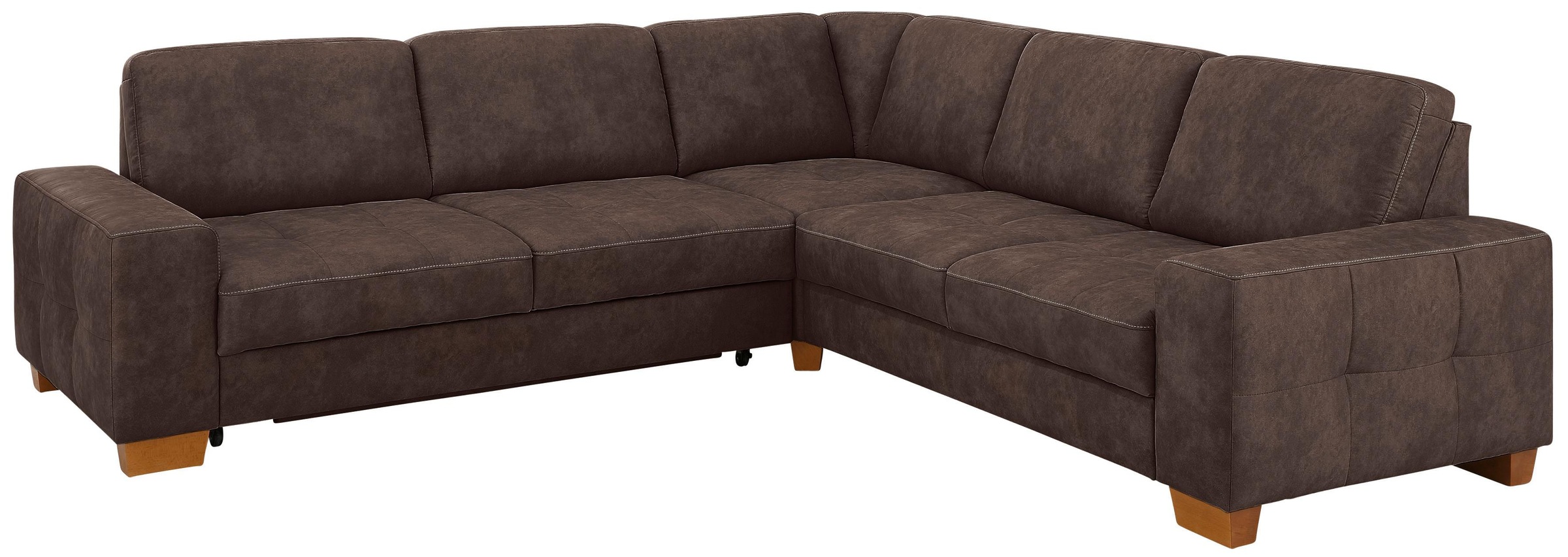 OTTO home Ecksofa "Puccini L-Form" mit Federkern, Sitztiefenverstellung, Kontrastnaht