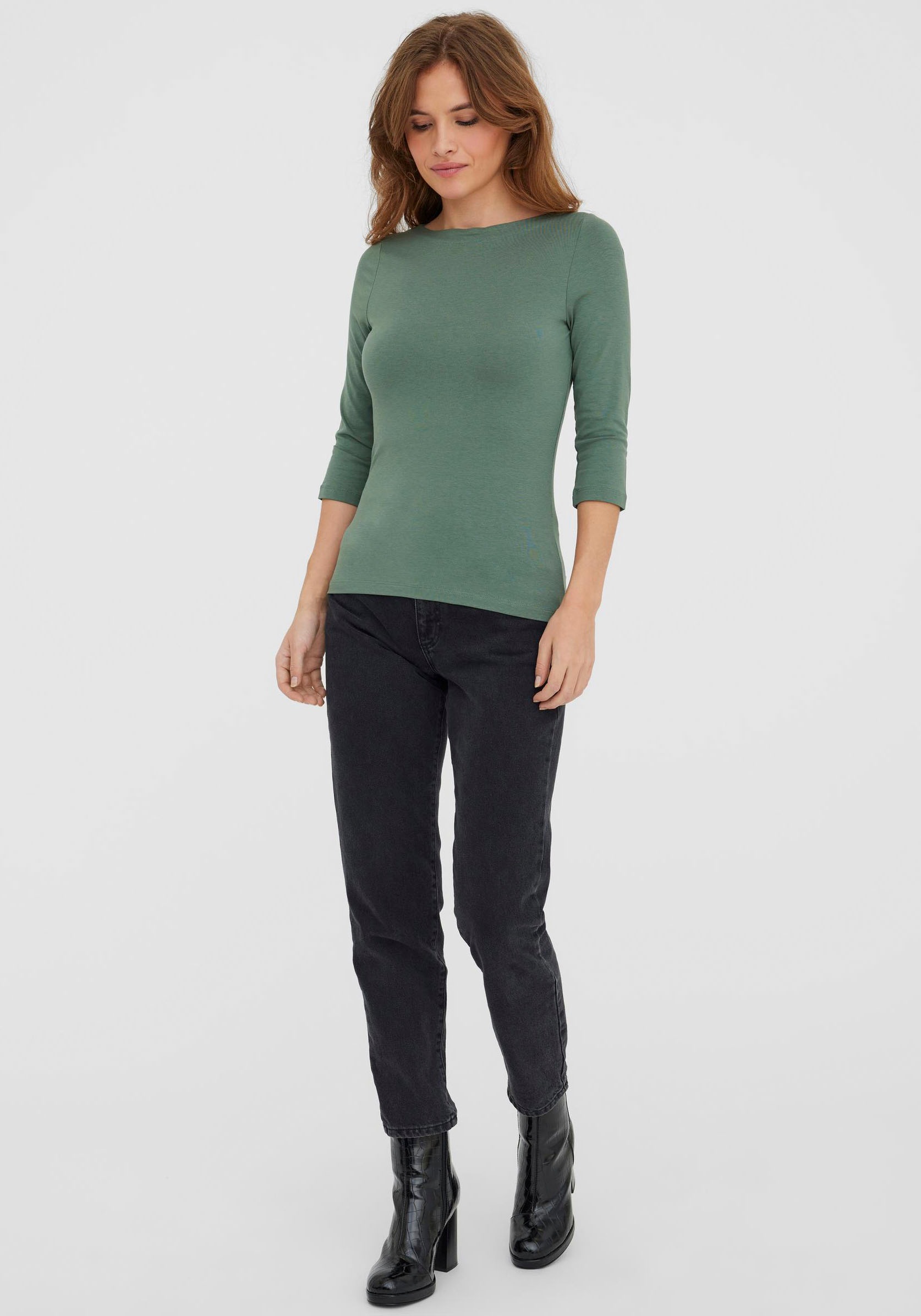 Thumbnail - Vero Moda "VMPANDA MODAL 3/4 TOP JRS NOOS" Baumwollmischung, regular fit