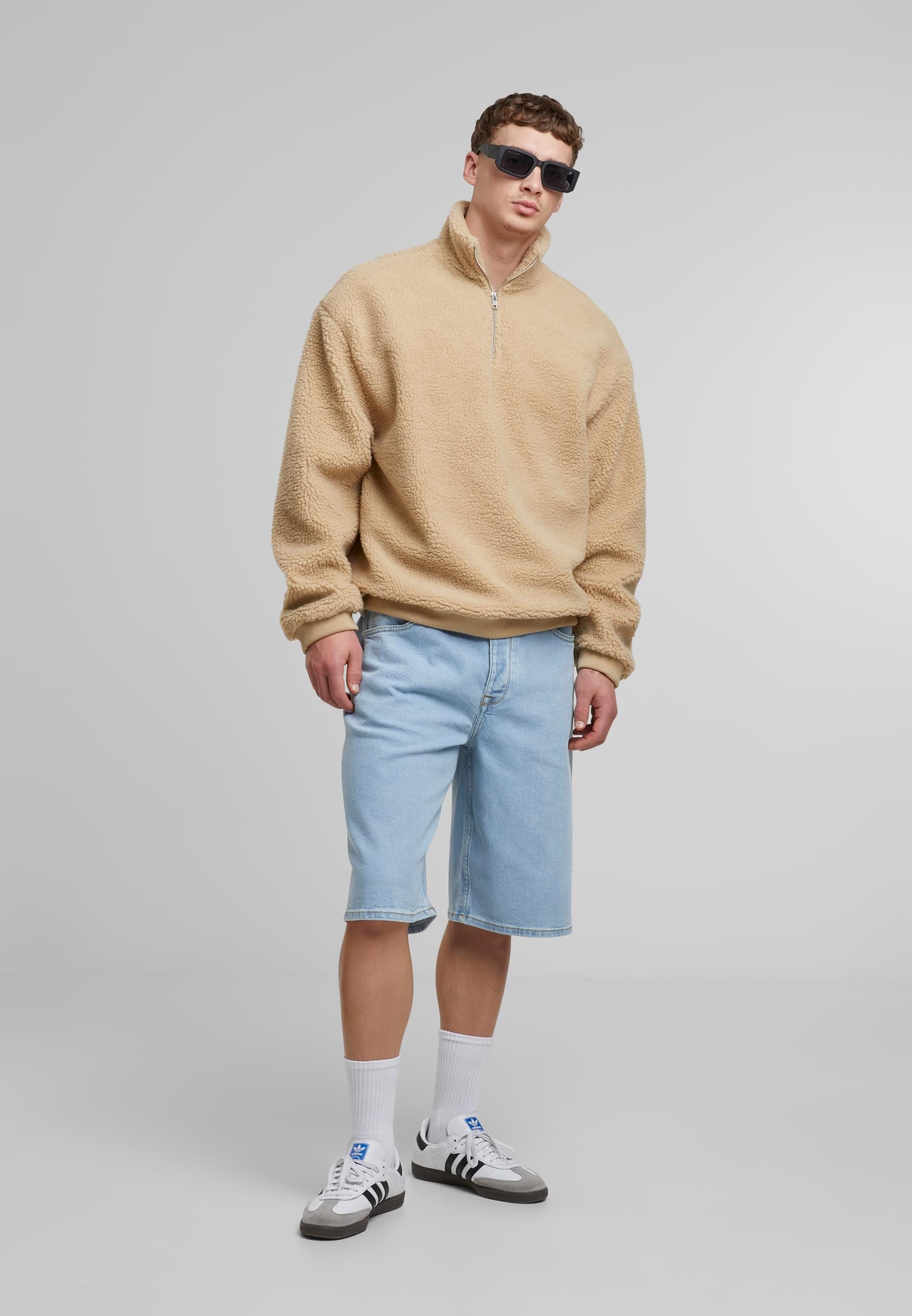 URBAN CLASSICS Kapuzensweatshirt »Urban Classics Oversized Teddy Troyer«, (1 tlg.)