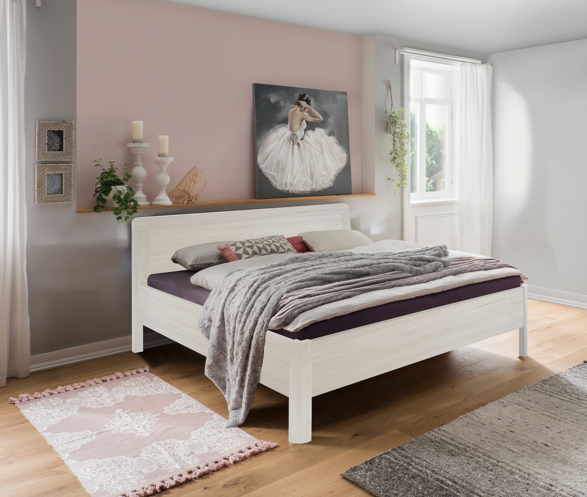 WIEMANN Holzbett "Bern, Bettgestell, Bettrahmen, für Schlafzimmer", (4-fach günstig online kaufen