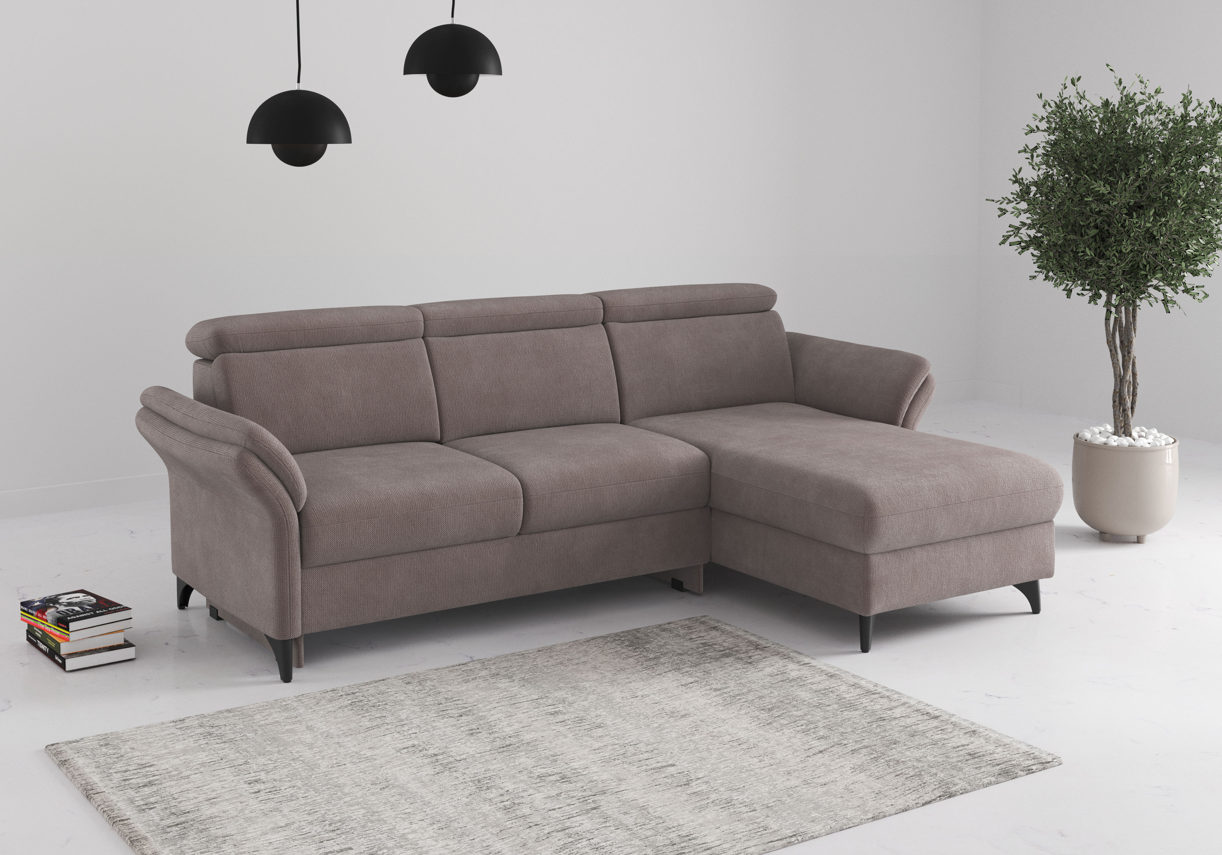 sit&more Ecksofa "Glendale, L-Form" inkl. Kopfteilverstellung,wahlweise mit Vorziehsitz und Bettkasten