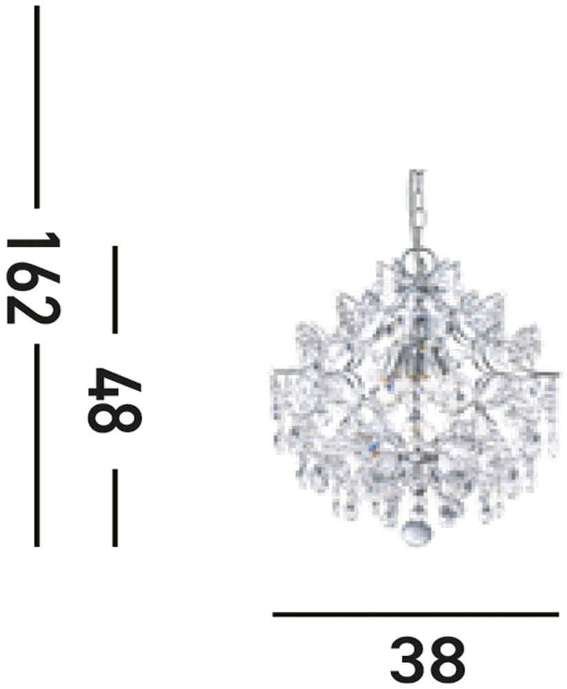 Searchlight Hängeleuchte »Hängeleuchte Harrietta, 3-flammig« E14 1 Stk. Glamourös