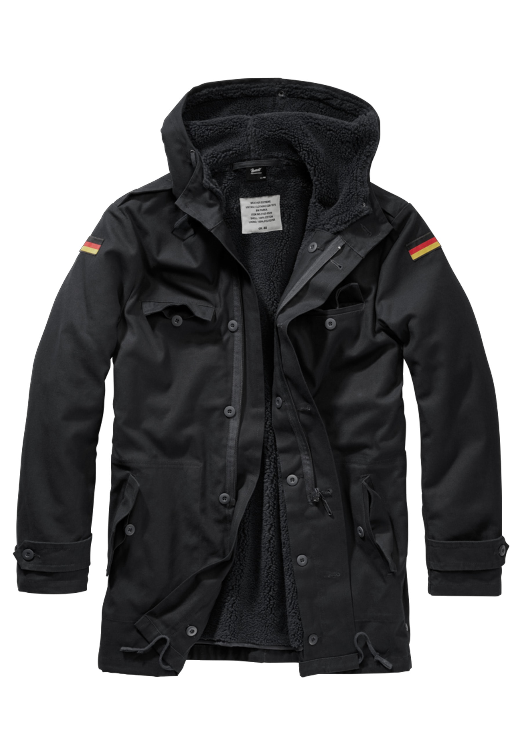 Brandit Allwetterjacke "Brandit Herren BW Flag Parka" 1 Stk. tlg. mit Kapuz günstig online kaufen