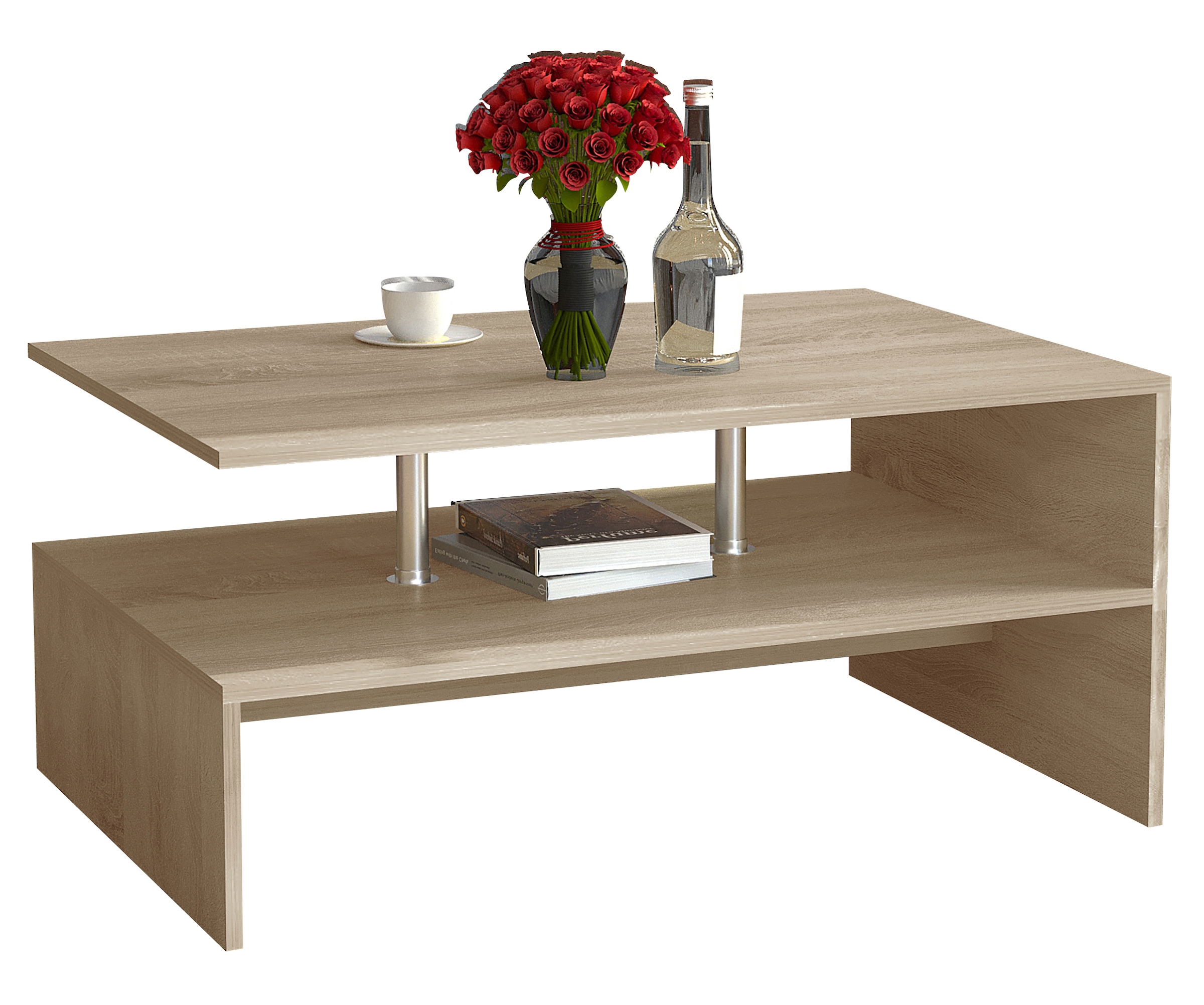 VCM Couchtisch "Holz Sofatisch Couchtisch Wohnzimmertisch Maliso L" 1 Stk. tlg.