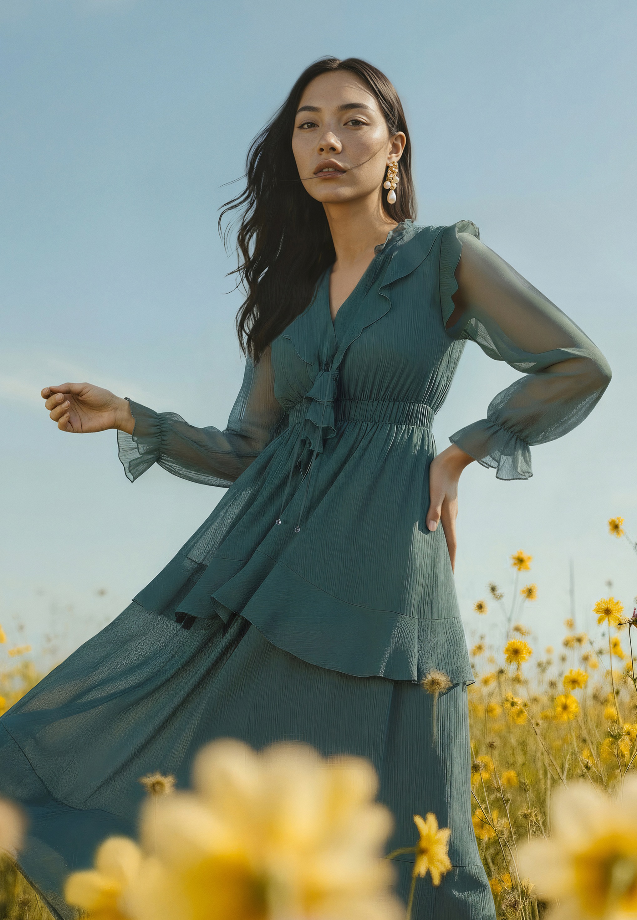 Vera Mont Cocktailkleid »Damen mit Volant« Ohne Tasche