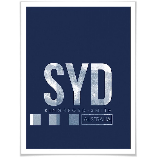 Wall-Art Poster »Wandbild SYD Flughafen Sydney«, Flughafen, (1 St.), Poster,  Wandbild, Bild, Wandposter kaufen | BAUR