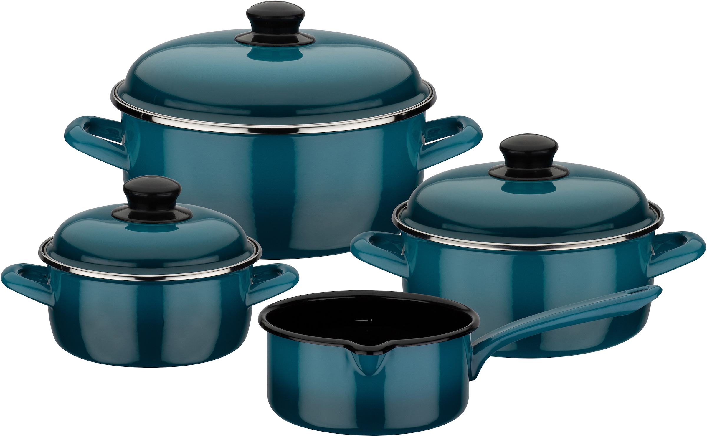 GSW Topf-Set »Blue Shadow«, Emaille, (Set, 7 tlg.), Induktion bestellen |  BAUR