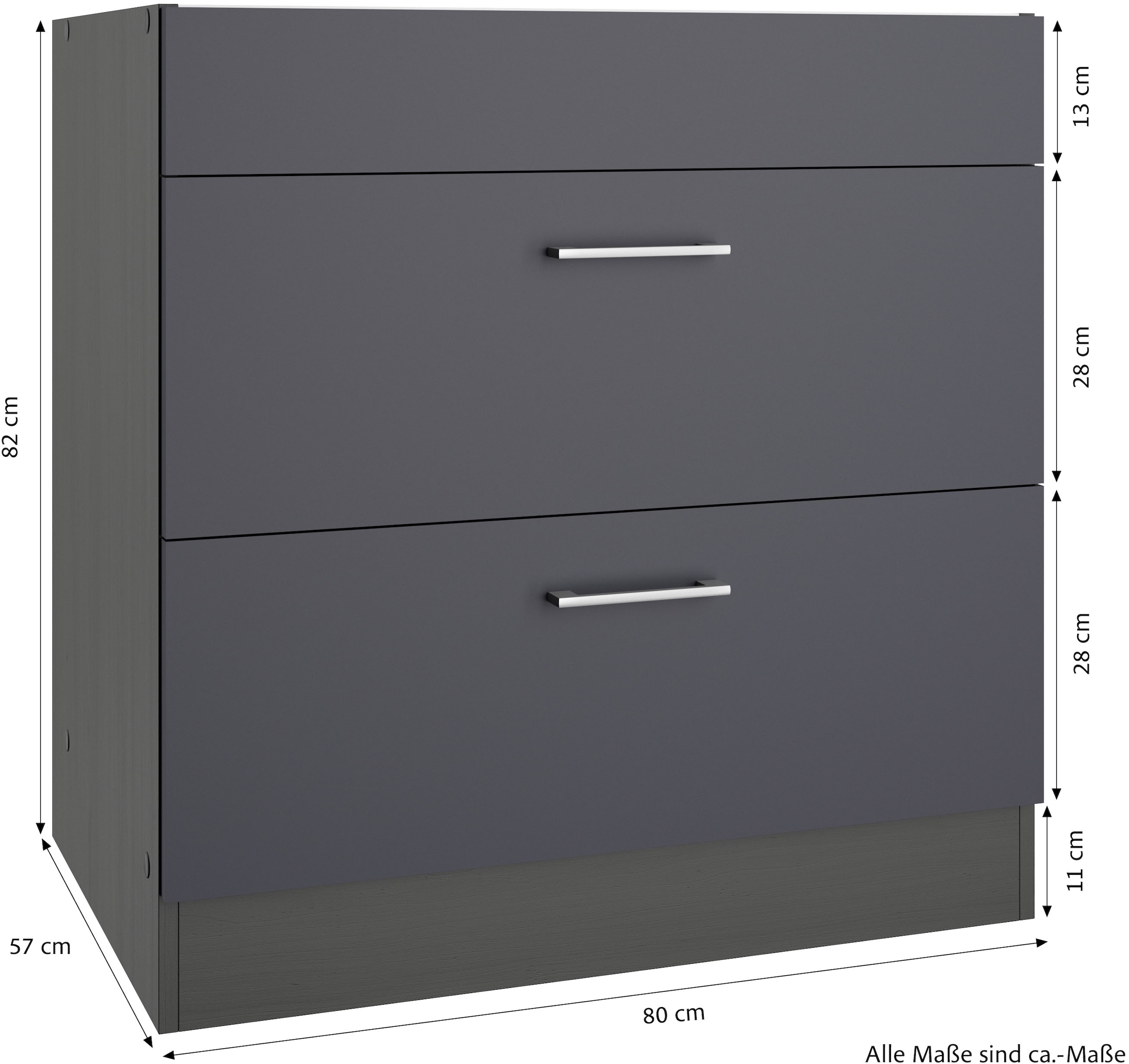 KOCHSTATION Kochfeldumbauschrank »KS-Milan«, HELD Möbel, Kochfeldumbau 80 cm, matte oder hochglänzende Fronten