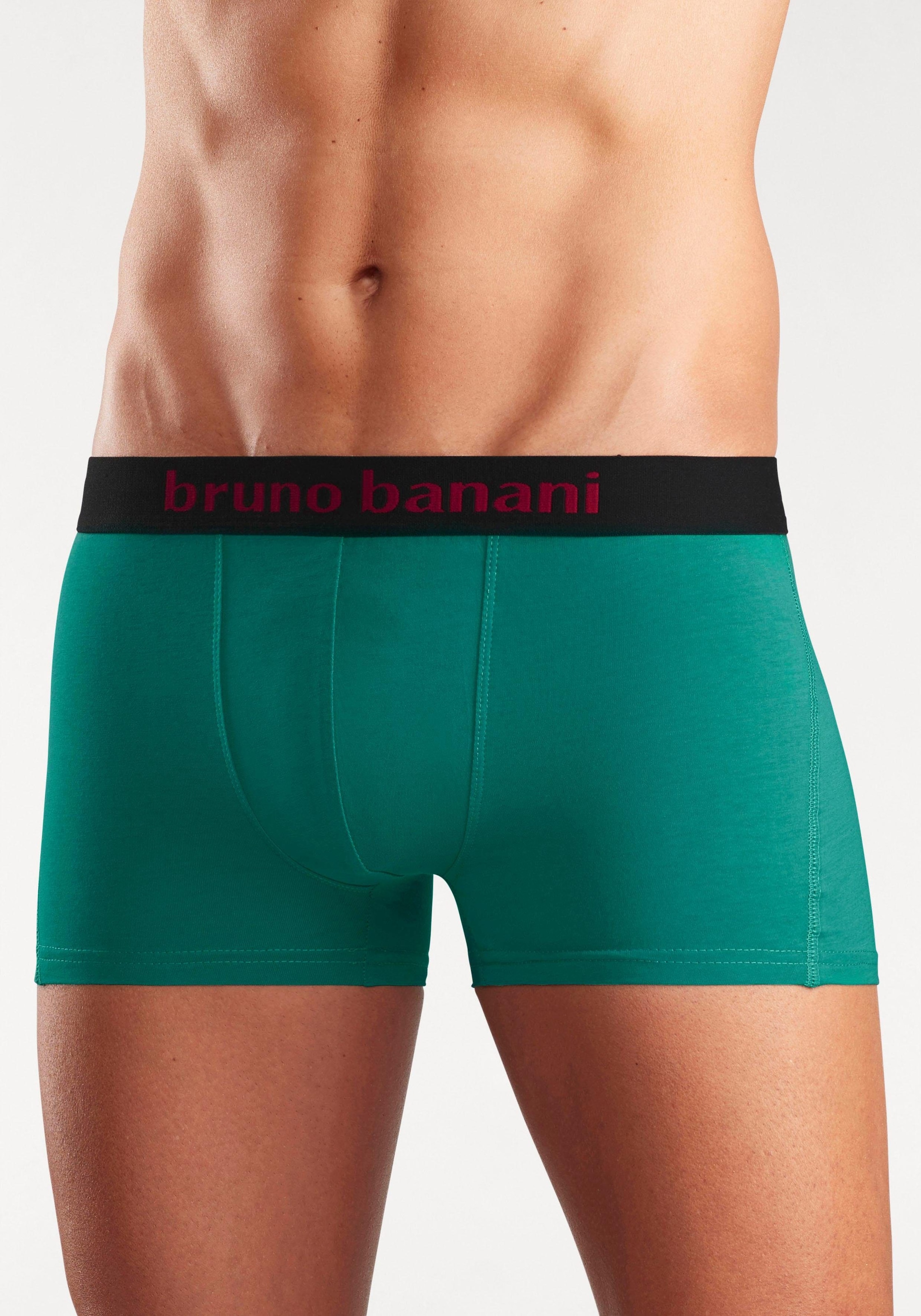 Bruno Banani Boxer, (Packung, 4 St.), mit farbigen Marken-Schriftzug am Bündchen