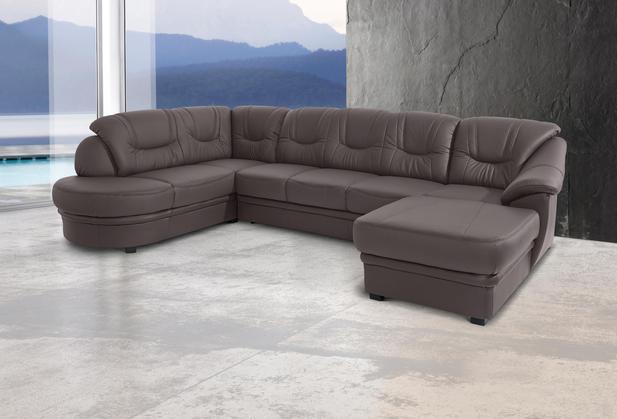 sit&more Wohnlandschaft "Savoni U-Form" wahlweise mit Schlaffunktion
