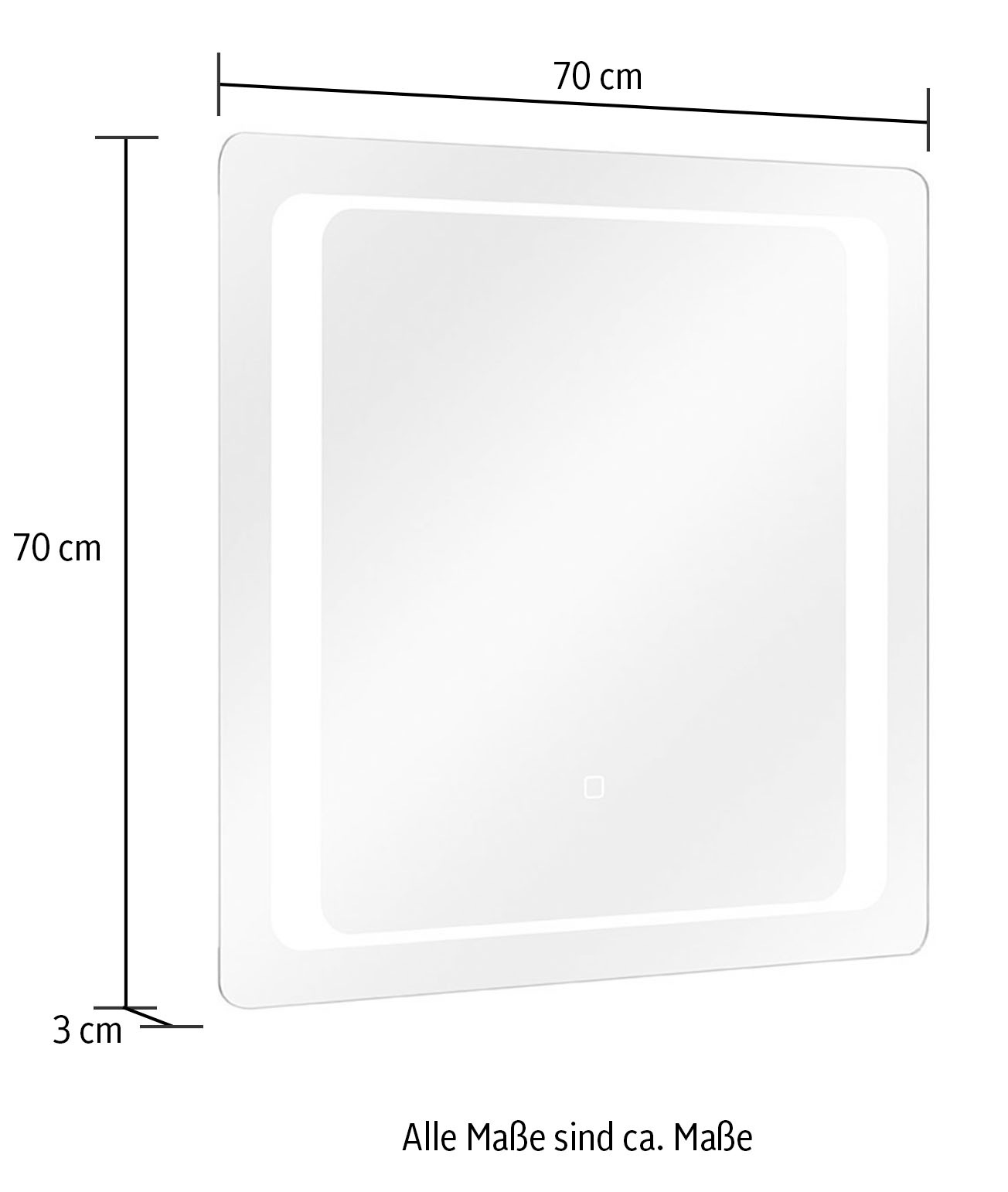 Saphir Badmöbel-Set »Quickset 5-teilig, Keramik-Aufsatzbecken mit LED-Spiegel«, (8 St.), Midischrank, Unterschrank, Hängeschrank, inkl. Türdämpfer, 6 Türen