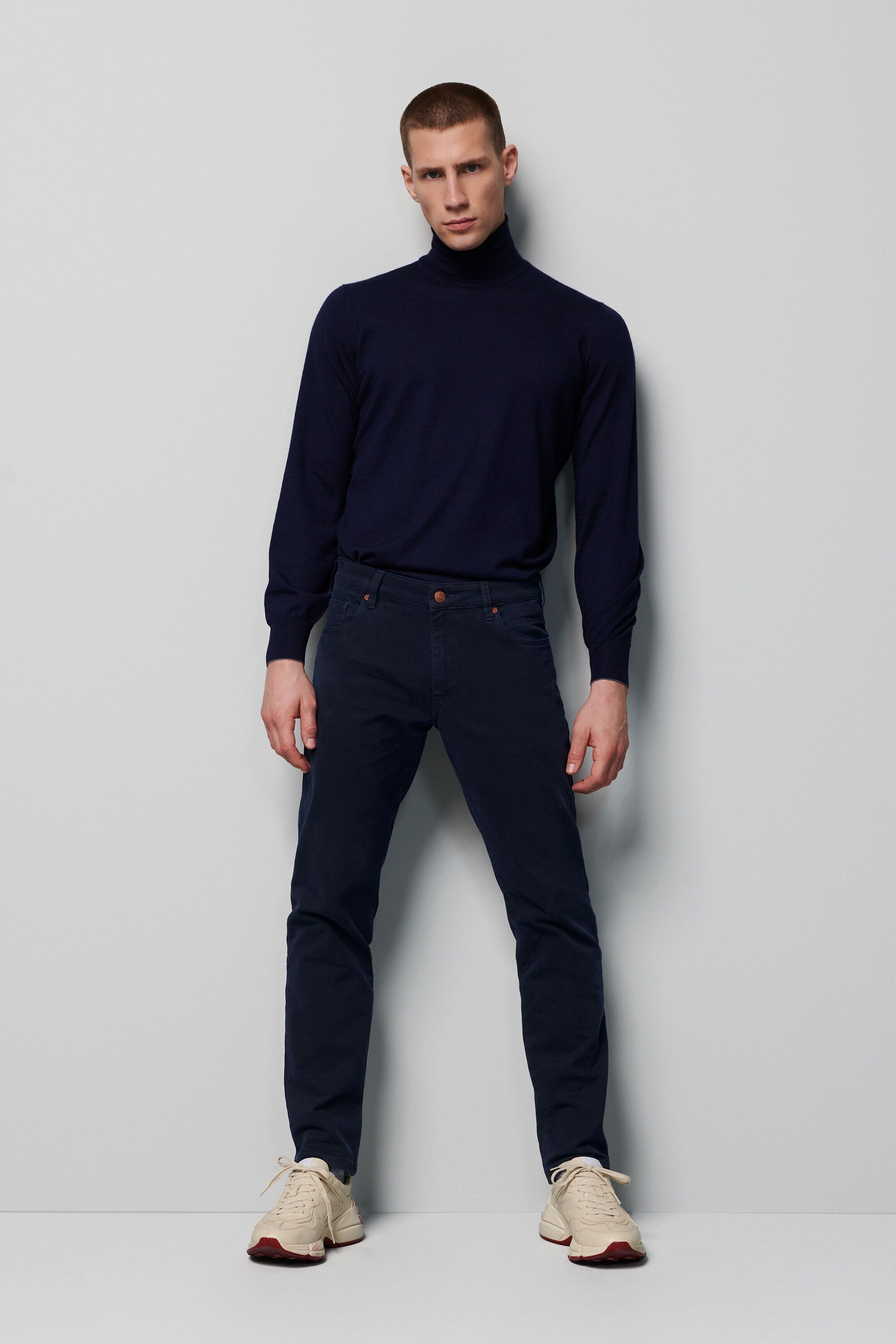 MEYER Chinos »Five-Pocket-Hose«, im unifarbenen Design