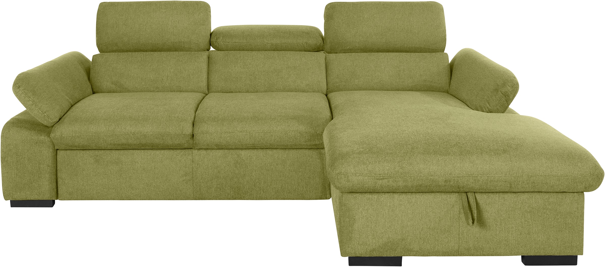 COTTA Ecksofa »Lola L-Form mit Kopfteilfunktion & Hocker«, (Set, mit Hocker), wahlweise mit Bettfunktion, Bettkasten & Armteilverstellung