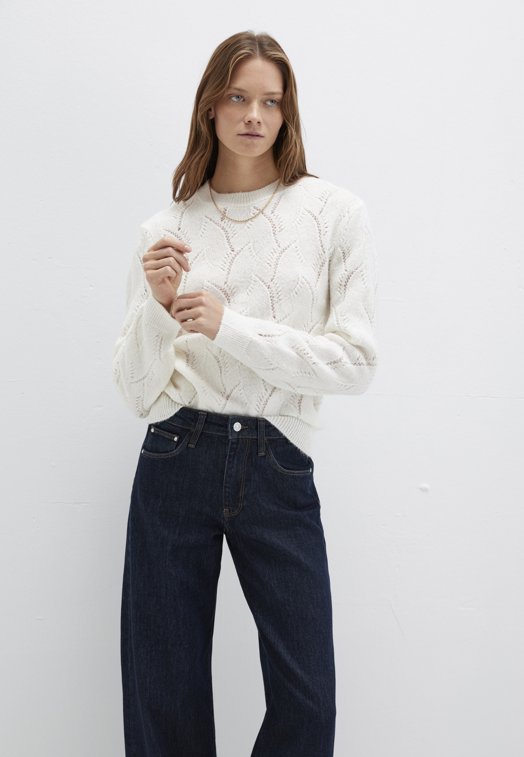 Mavi Rundhalspullover »CREW NECK SWEATER«
