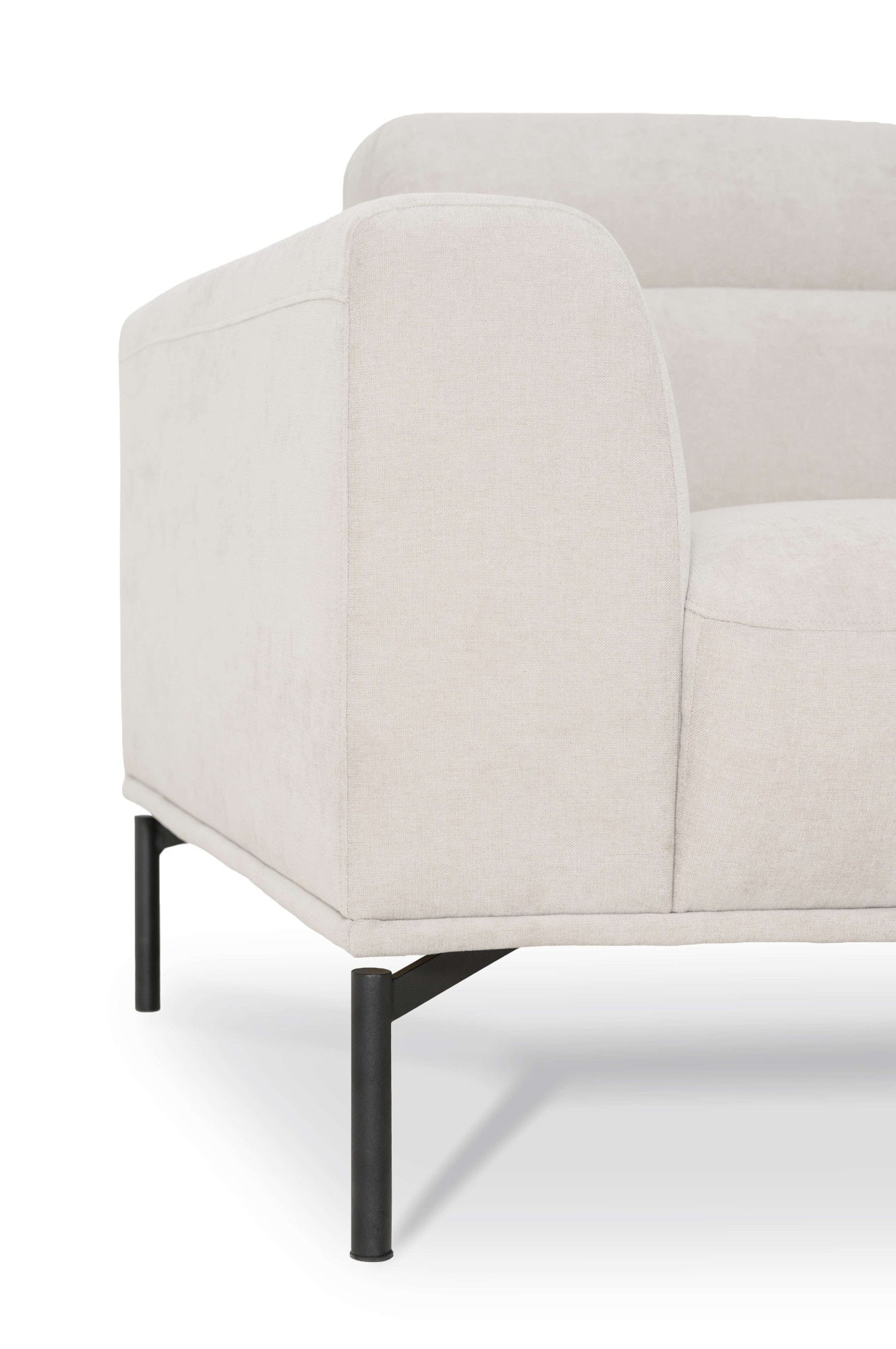 OTTO home Ecksofa »Nennor, weiches Chenille« Breite 278 cm, Wellenunterfederung, schwarze Metallfüße