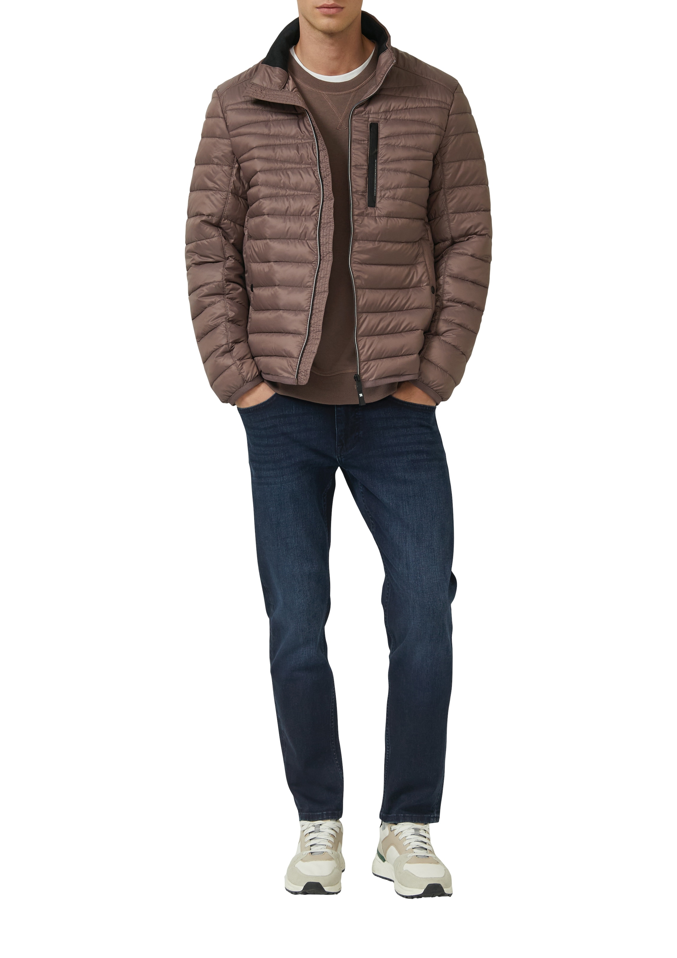 s.Oliver Steppjacke ohne Kapuze mit Stehkragen und Reißverschluss