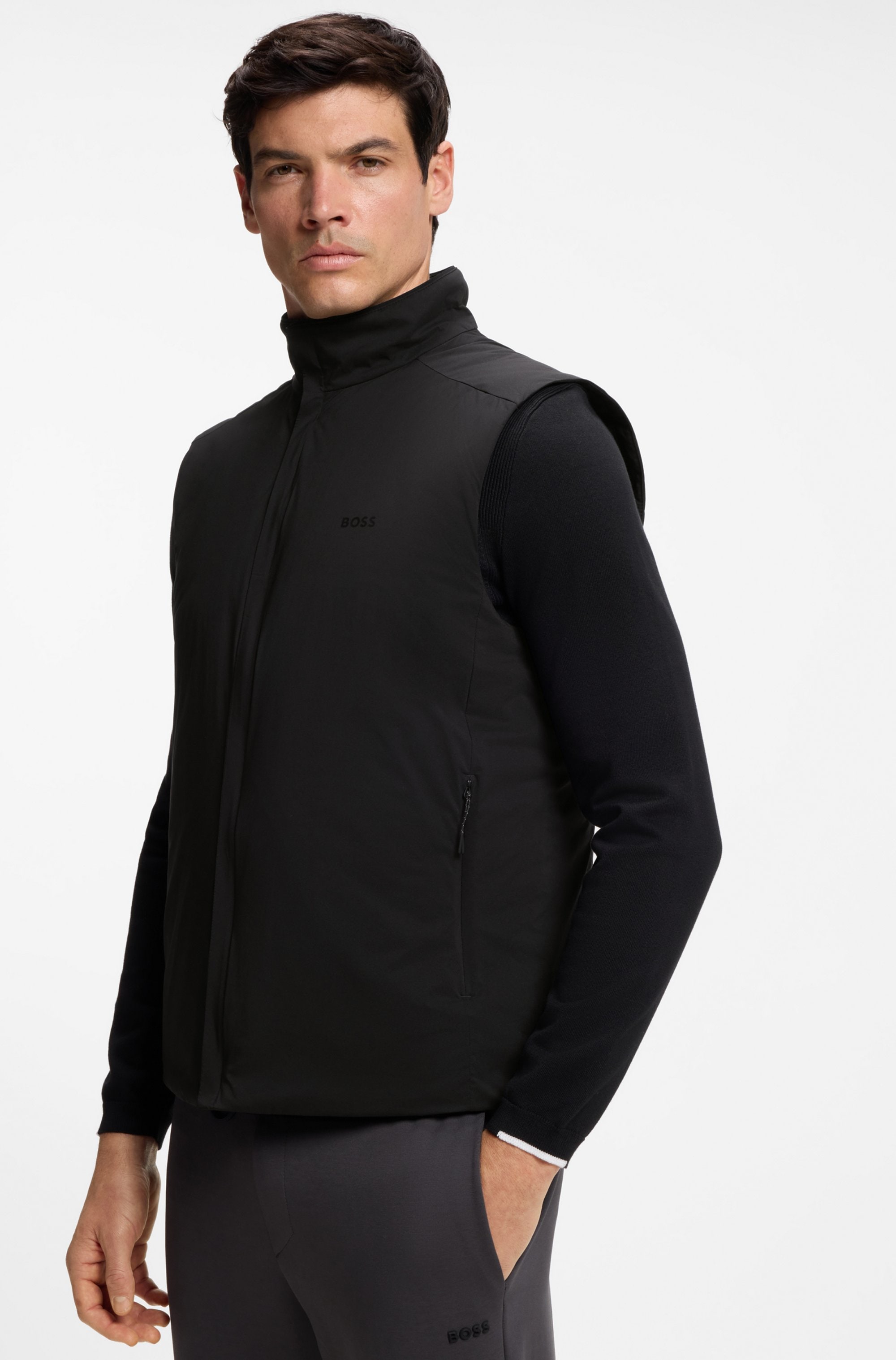 BOSS GREEN Funktionsweste Regular Fit, 4-Wege-Stretch-Qualität, Highloft-St günstig online kaufen