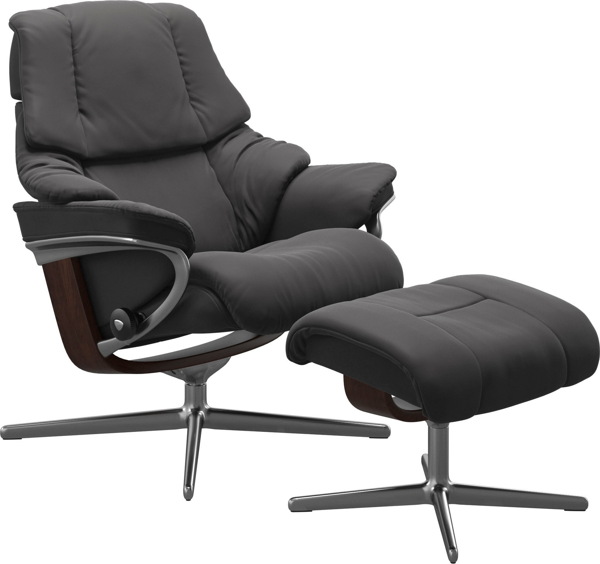 Stressless® Fußhocker »Reno«, mit Cross Base, Größe S, M & L, Holzakzent Braun