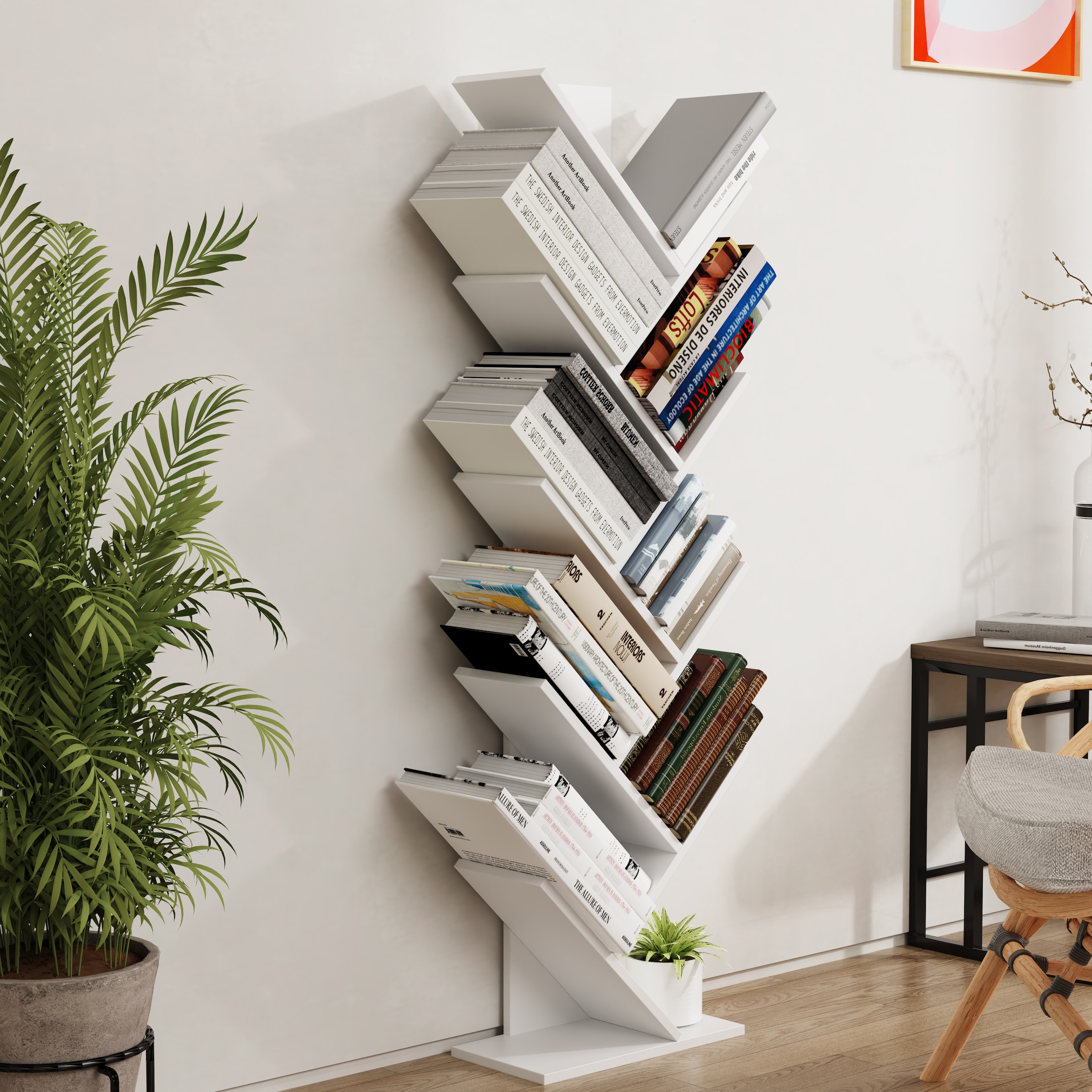 VCM Standregal »Holz Aufbewahrung Stand Regal Bücher Nulis XL«