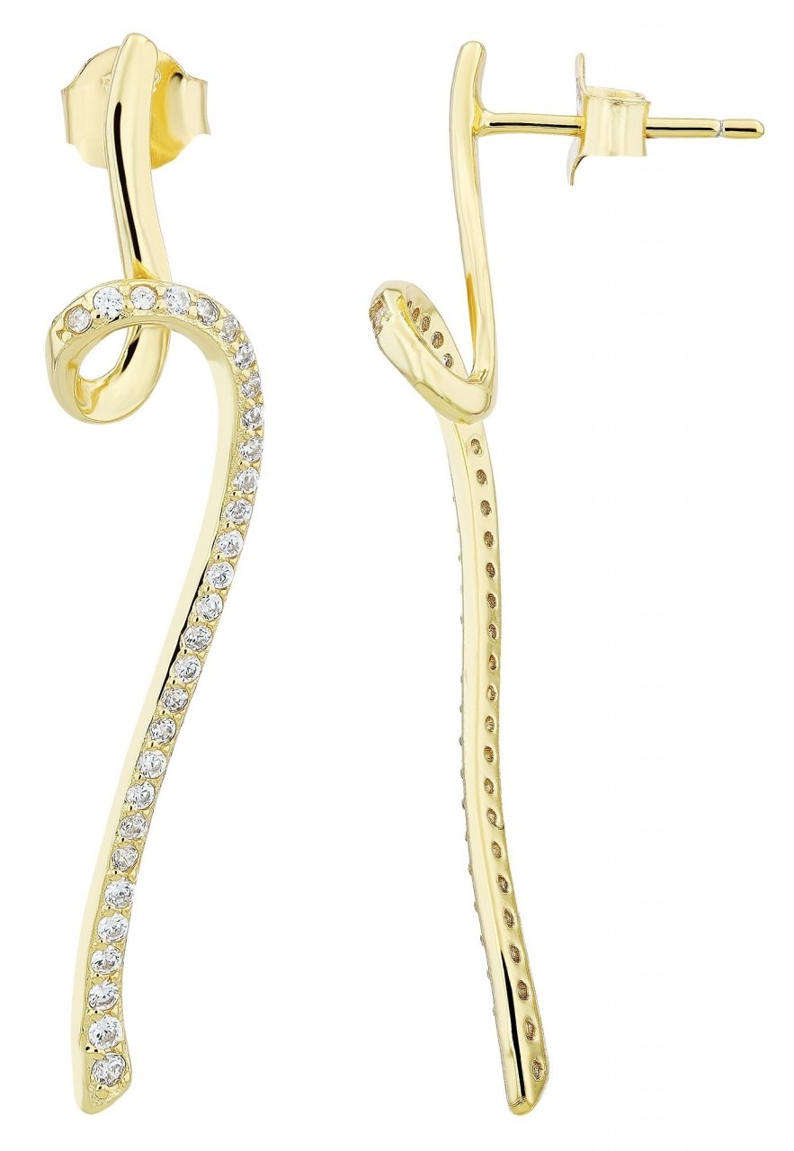 Paar Ohrhänger ADELIA´S "Damen Ohrstecker aus 925 Sterling Silber und Zirkonia", silber, Ohrringe, Damen, Damen, Silber 925 (Sterlingsilber) 10
