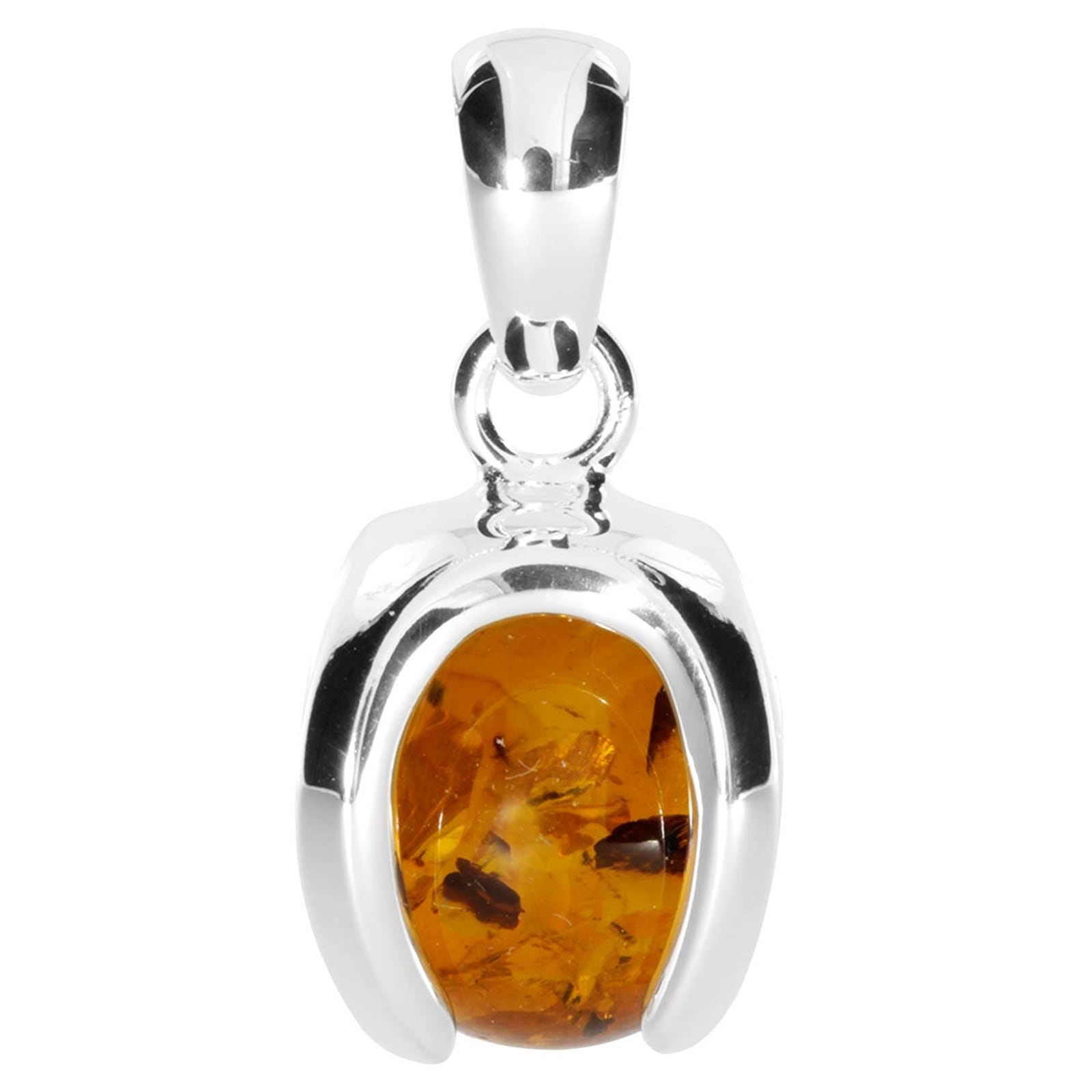 Kettenanhänger OSTSEE-SCHMUCK "Ostsee-Schmuck Anhänger Ute 10 mm Anhänger Ute 10 mm", weiß, Schmuckanhänger, Damen, 21 x 12mm, Silber 925 (Sterlingsilber), 3,2 g, Kettenanhänger 4