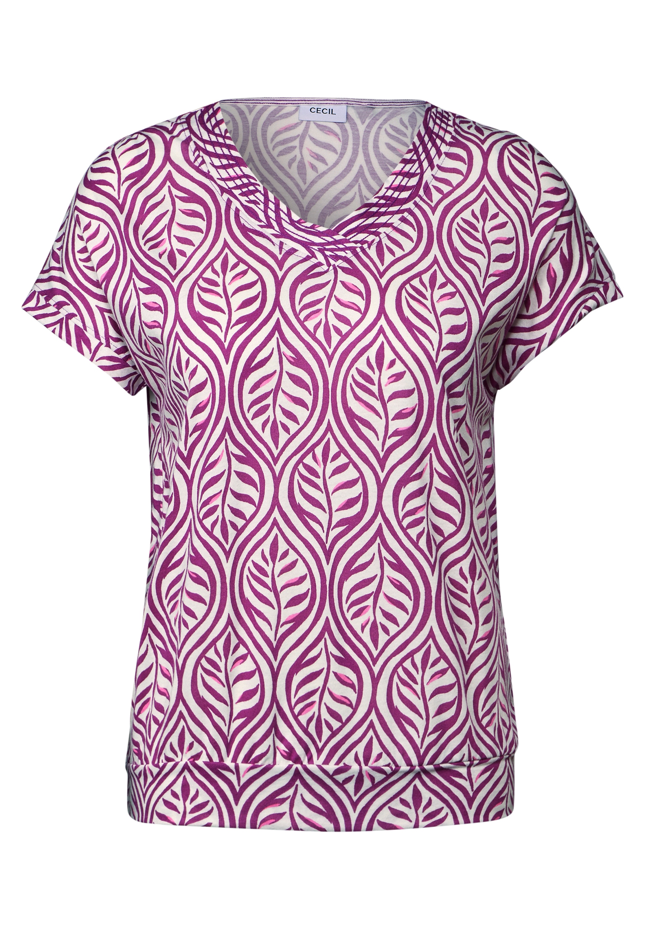Cecil V-Shirt, im soften Baumwoll-Mix