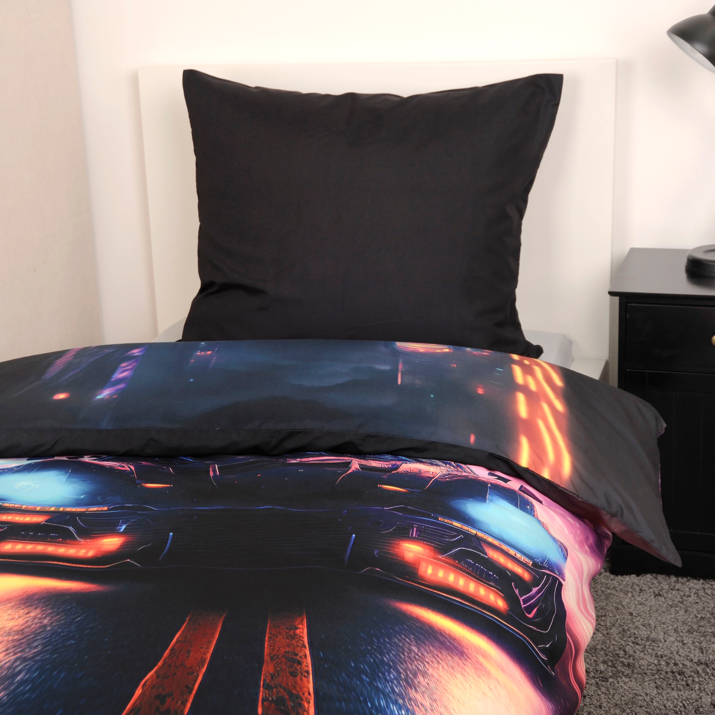 Thumbnail - Herding Young Collection Bettwäsche "YC Neoncar" 2 Stk. mit coolem Motiv