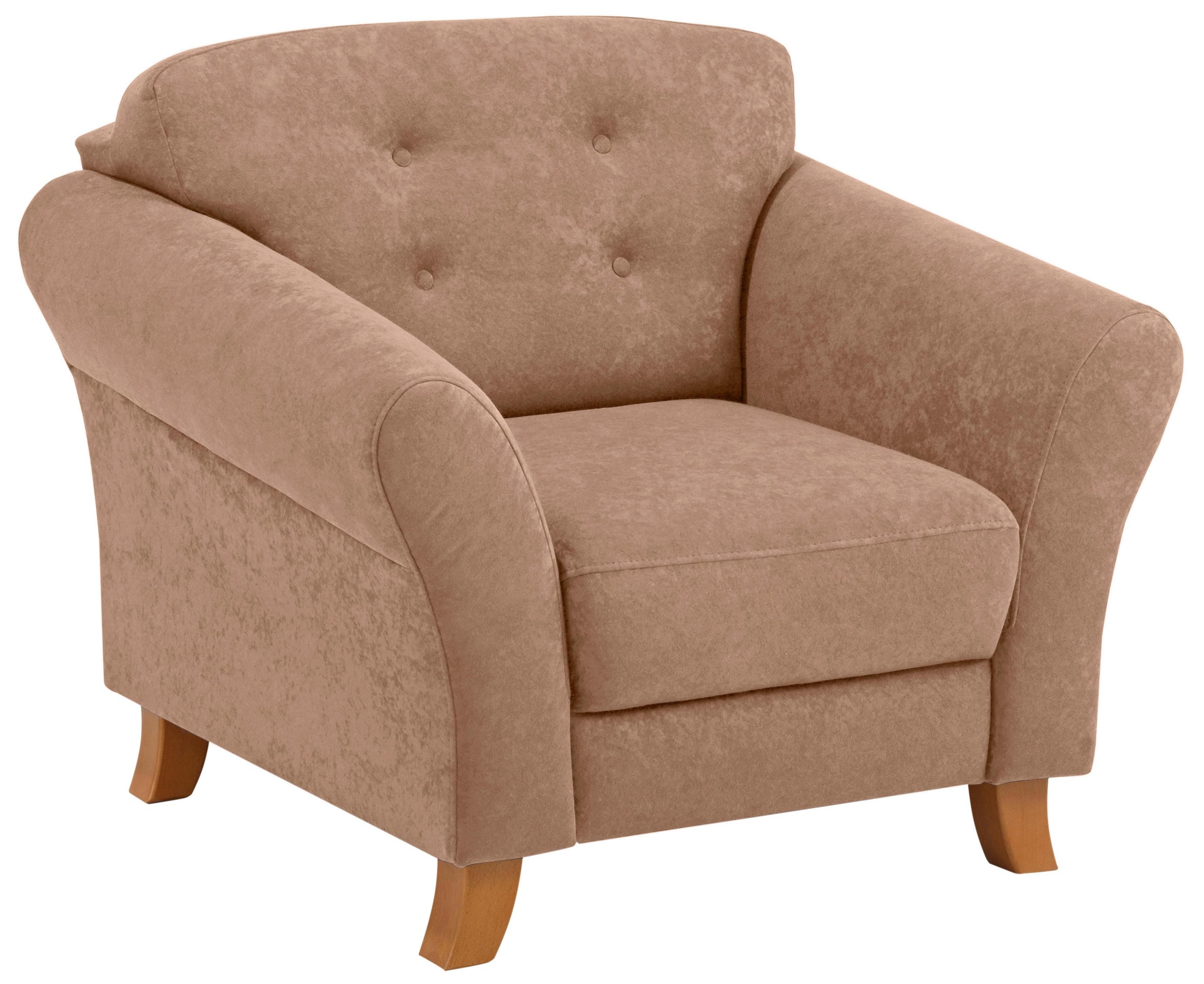 Home affaire Sessel »Trondheim« mit Federkern, Knopfheftung im Rücken