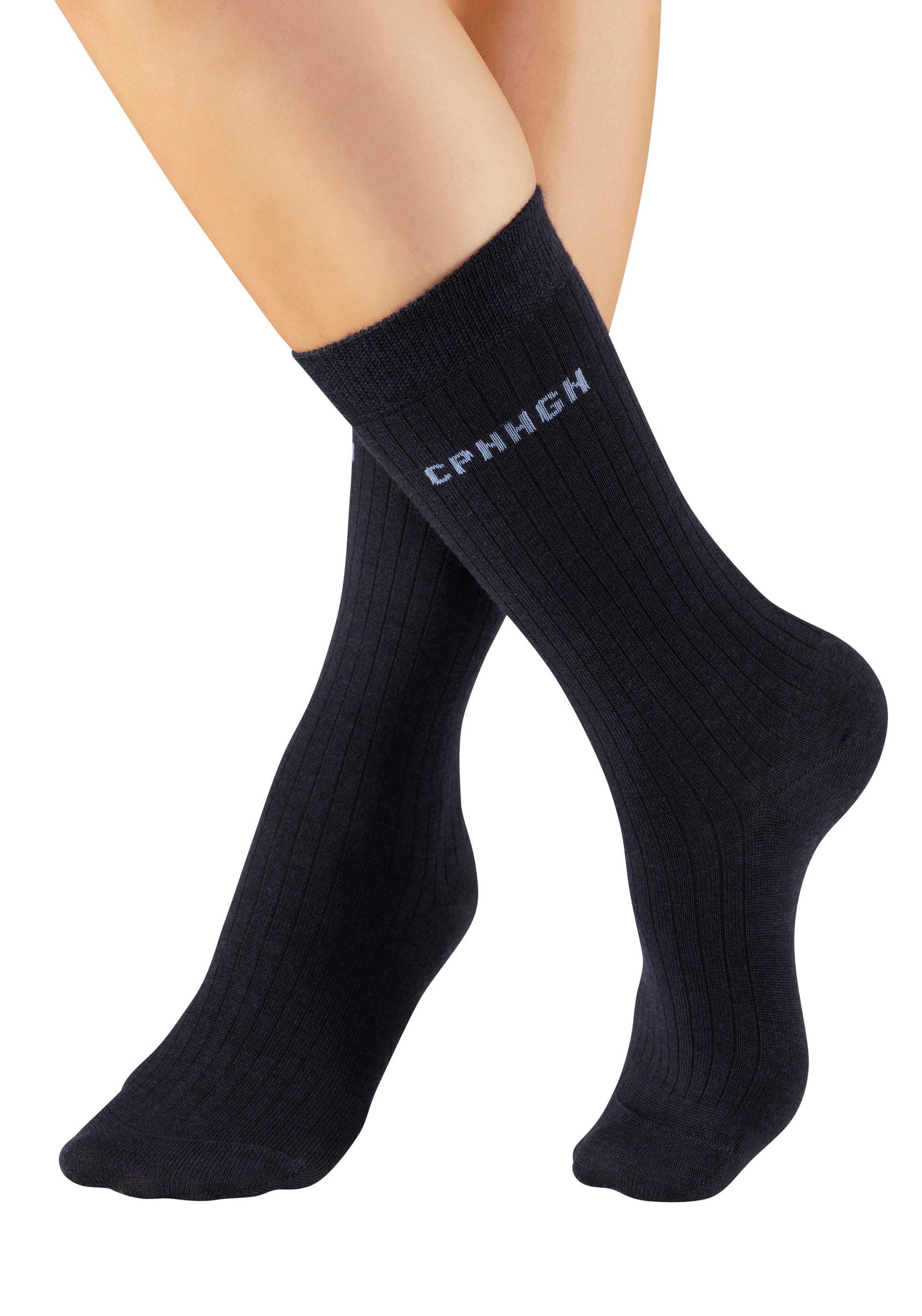 Thumbnail - Copenhagen Studios Basicsocken Packung, 2 Paar tlg. gerippt, mit wärmender Wolle