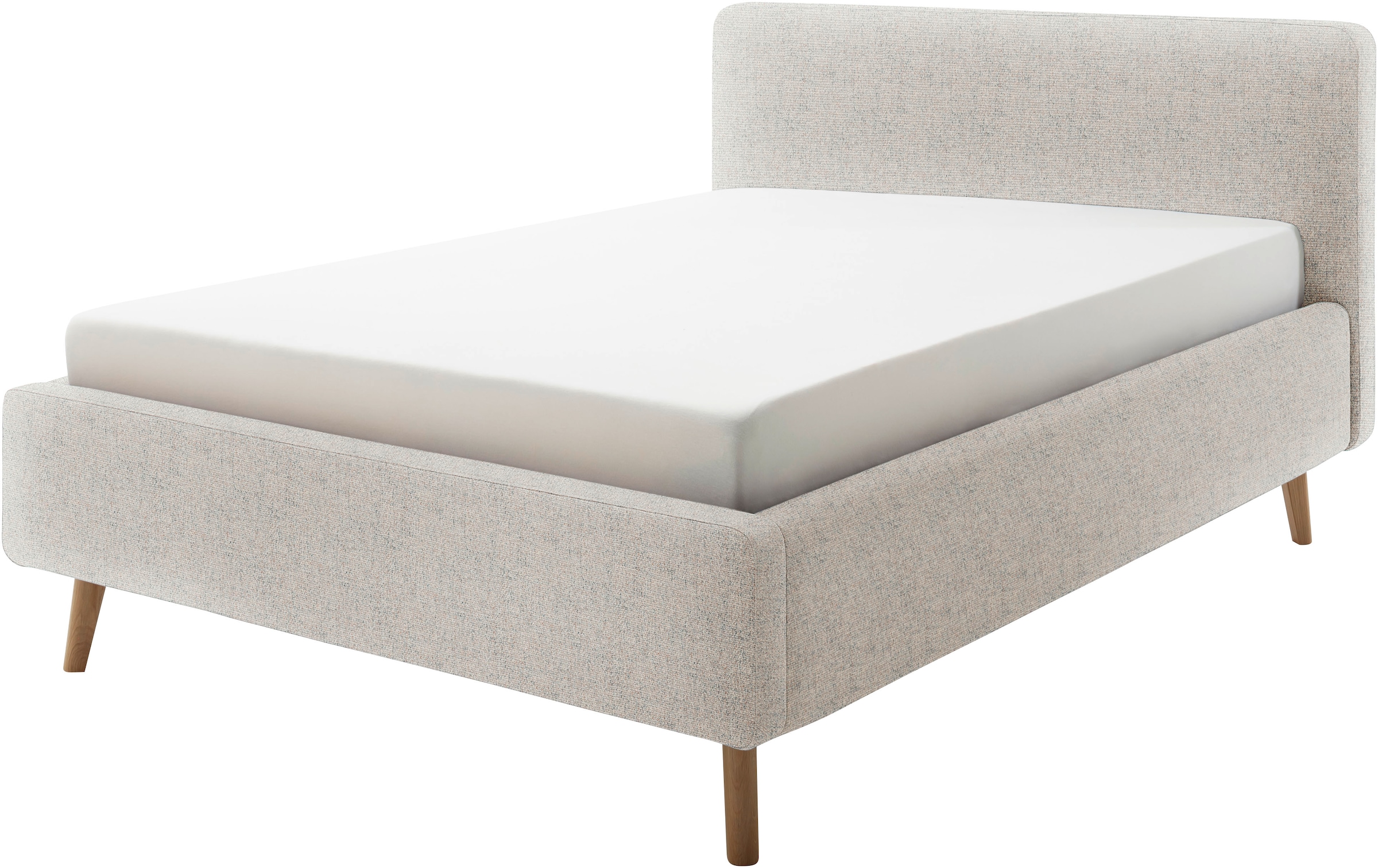 meise.möbel Polsterbett »MATTIS, Bett wahlweise mit Bettkasten, Strukturstoff Multicolor« Liegeflächen: 120x200cm, 140x200cm, 160x200cm & 180x200cm