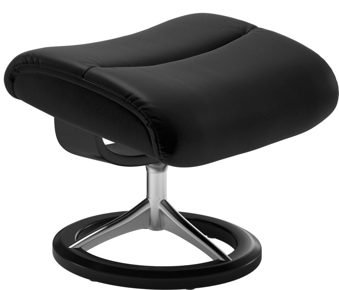 Stressless® Relaxsessel »View«, (Set, Relaxsessel mit Hocker), mit Signature Base, Größe S,Gestell Schwarz