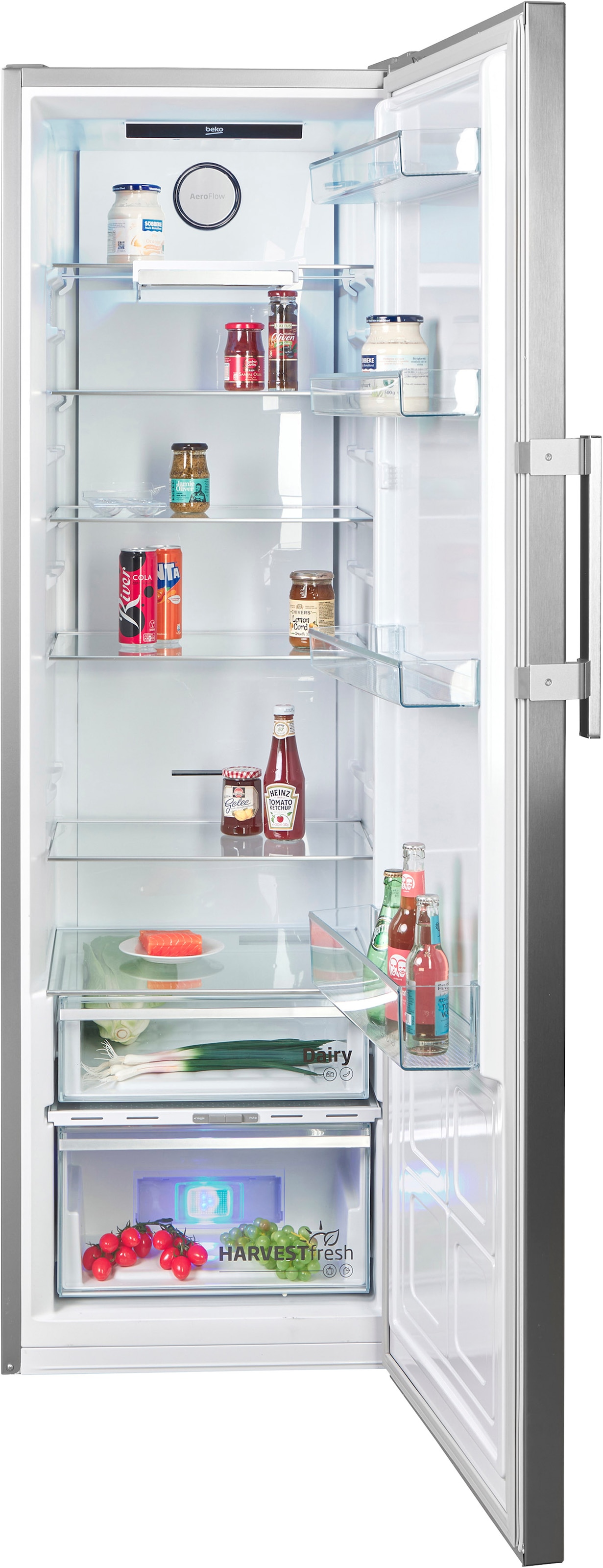 BEKO Kühlschrank »B7RMLNE446ZXP 7278340894« 186,5 cm hoch 59,7 cm breit ohne Gefrierfach