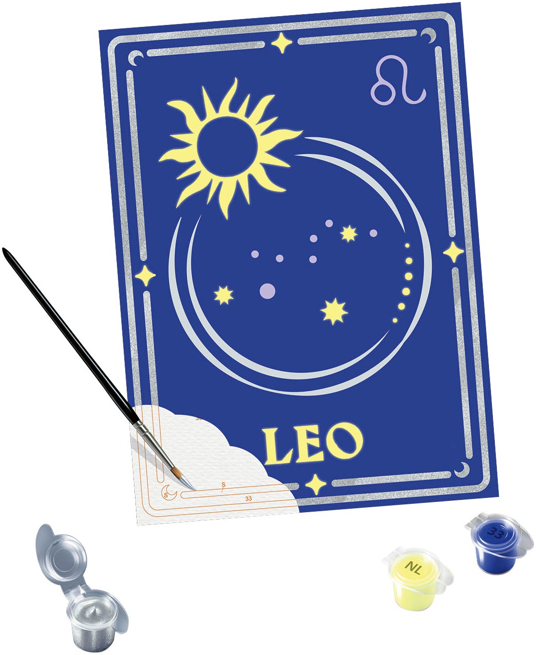 Ravensburger Malen nach Zahlen »Sternzeichen (Zodiac Sign) Löwe«, Made in Europe