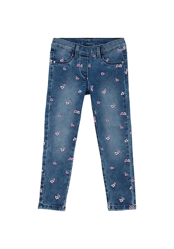 5-Pocket-Jeans, mit Blumenstickerei und Stretch