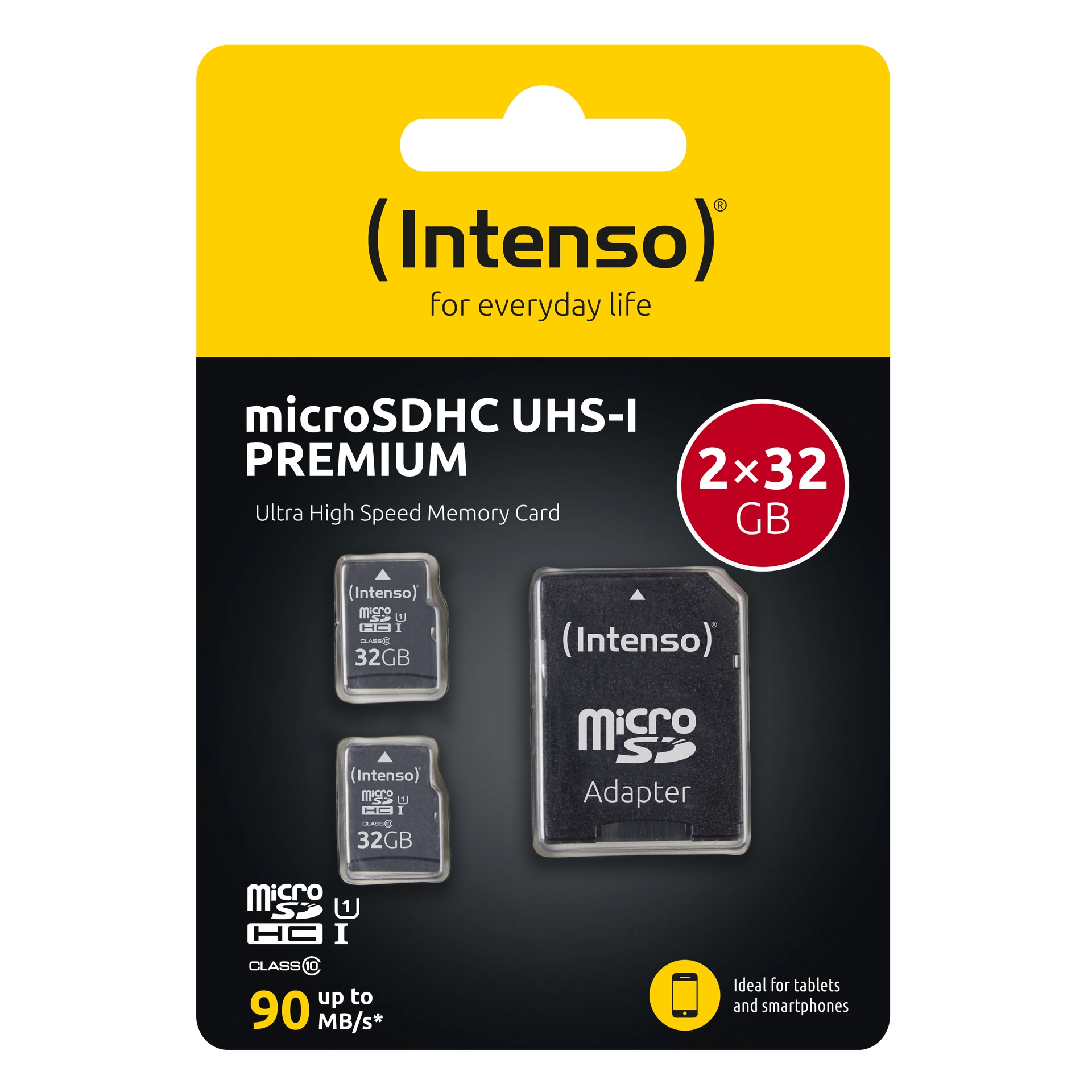 Intenso Speicherkarte »microSD Karte UHS-I PREMIUM 2x 32 GB«, (UHS-I Class 10 90,00 MB/s Lesegeschwindigkeit)